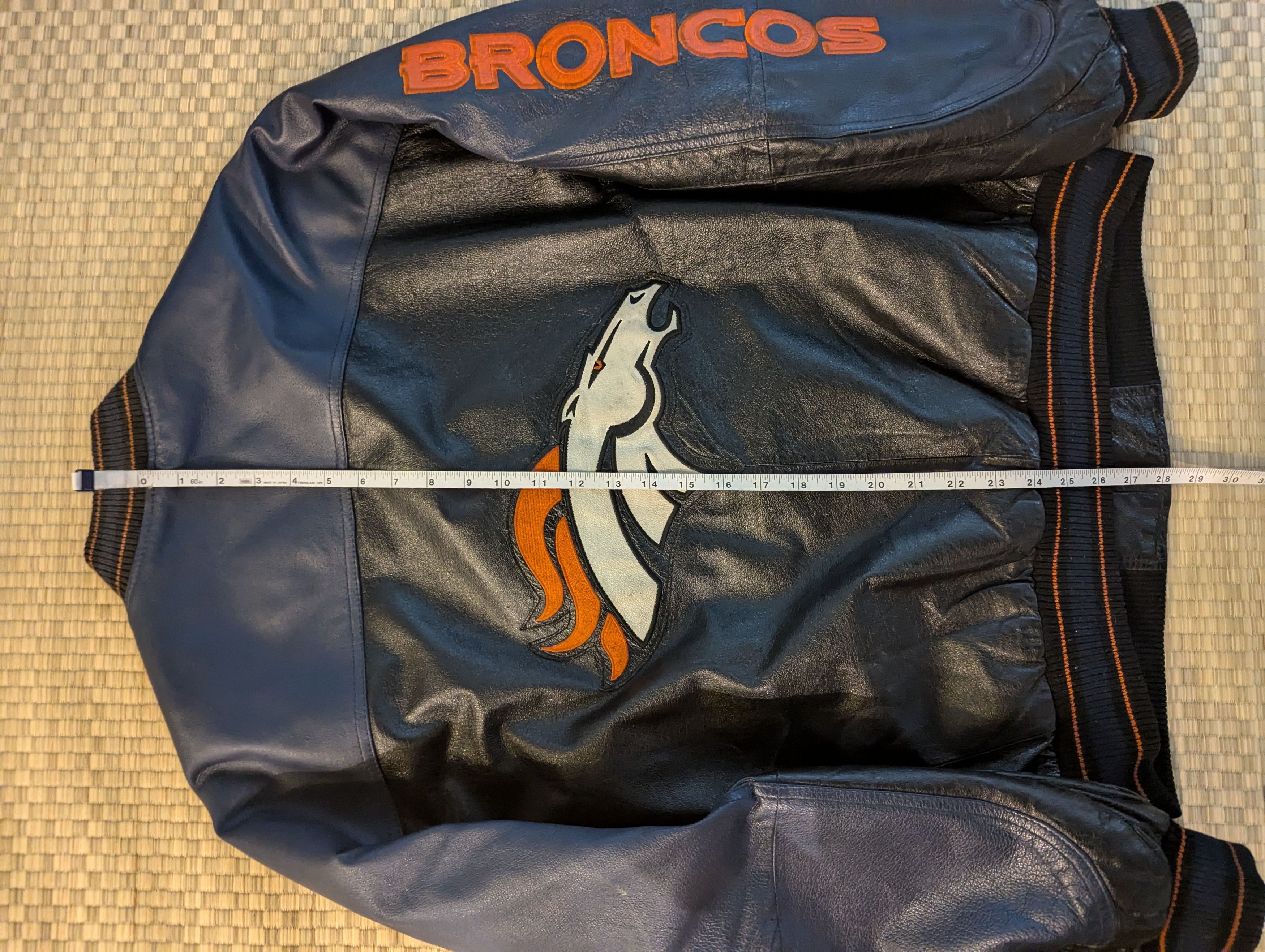 Vintage RARE Vintage 58 Sports Denver Broncos Leather Jacket Size US L / EU 52-54 / 3 - 5 Thumbnail