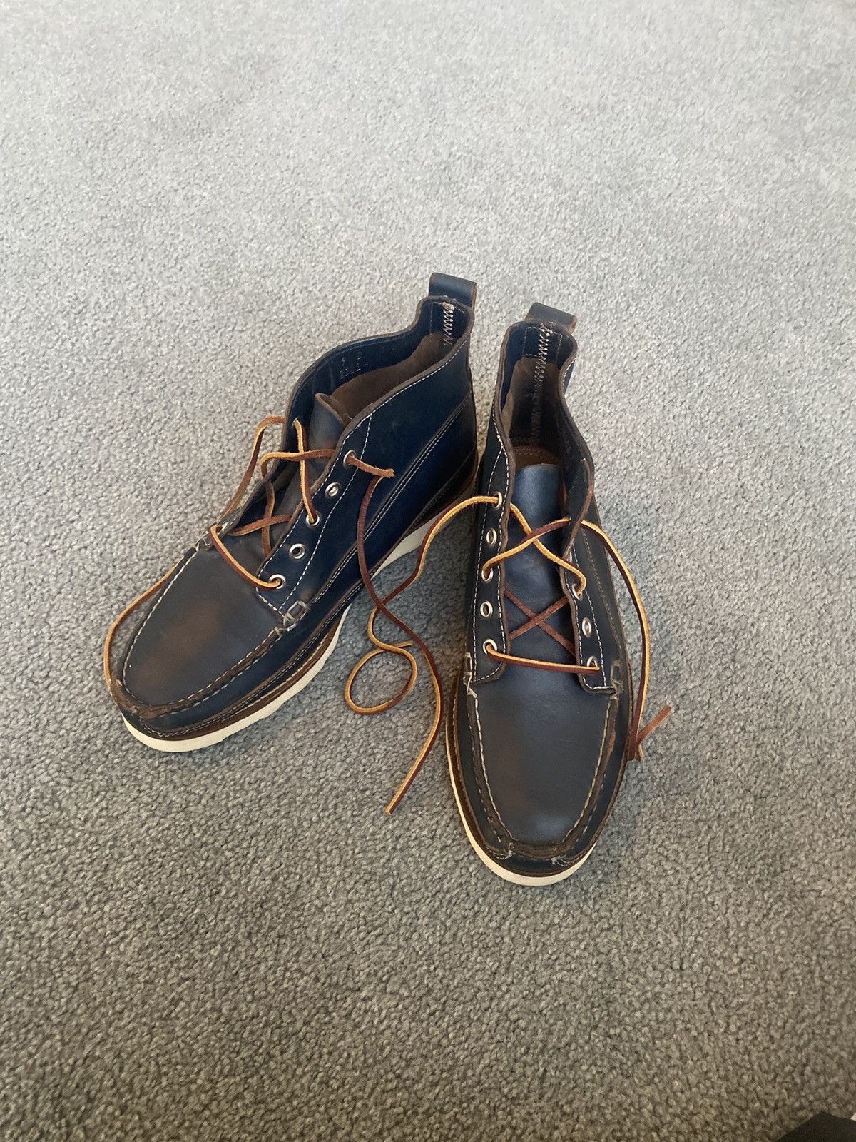 Handmade × Oak Street Bootmakers Beautiful Oak Street Bootmakers Navy Boots Size US 9 / EU 42 - 10 Thumbnail
