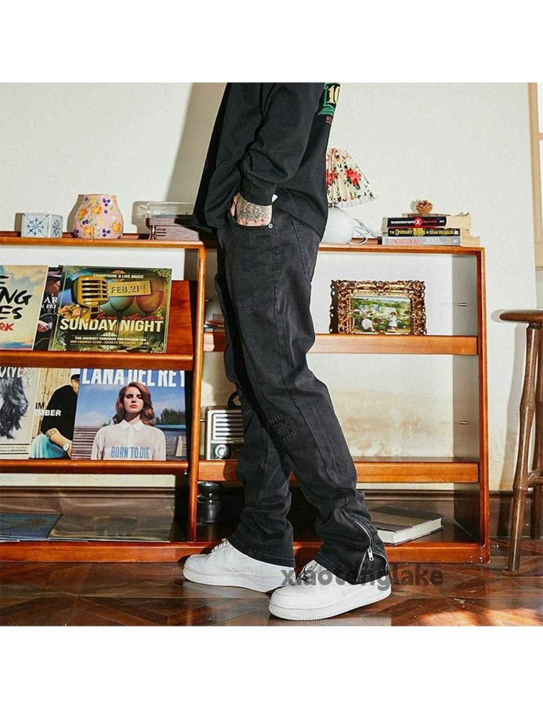 Jean × Vintage zipper utility damaged yuppie skate hiphop jeans Size US 32 / EU 48 - 1 Thumbnail