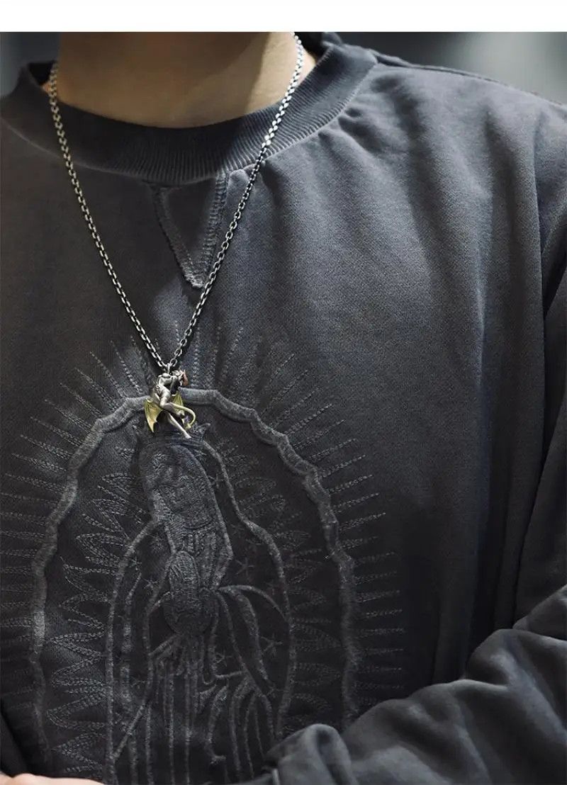 Jewelry Devil Angel Pendant Necklace Size ONE SIZE - 3 Thumbnail