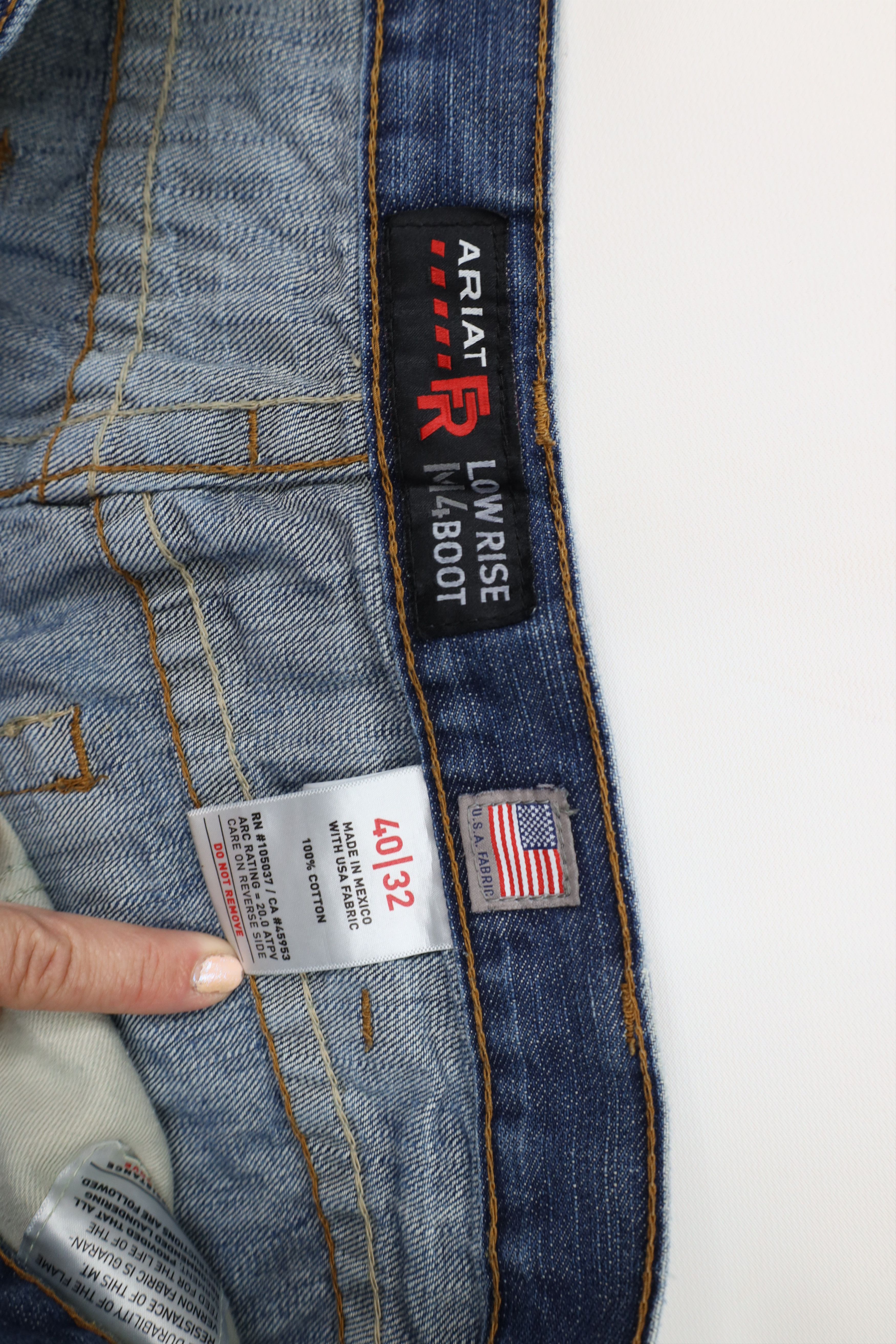 Ariat Ariat FR Fire Resistant Low Rise M4 Bootcut Denim Jeans Size US 40 / EU 56 - 10 Thumbnail