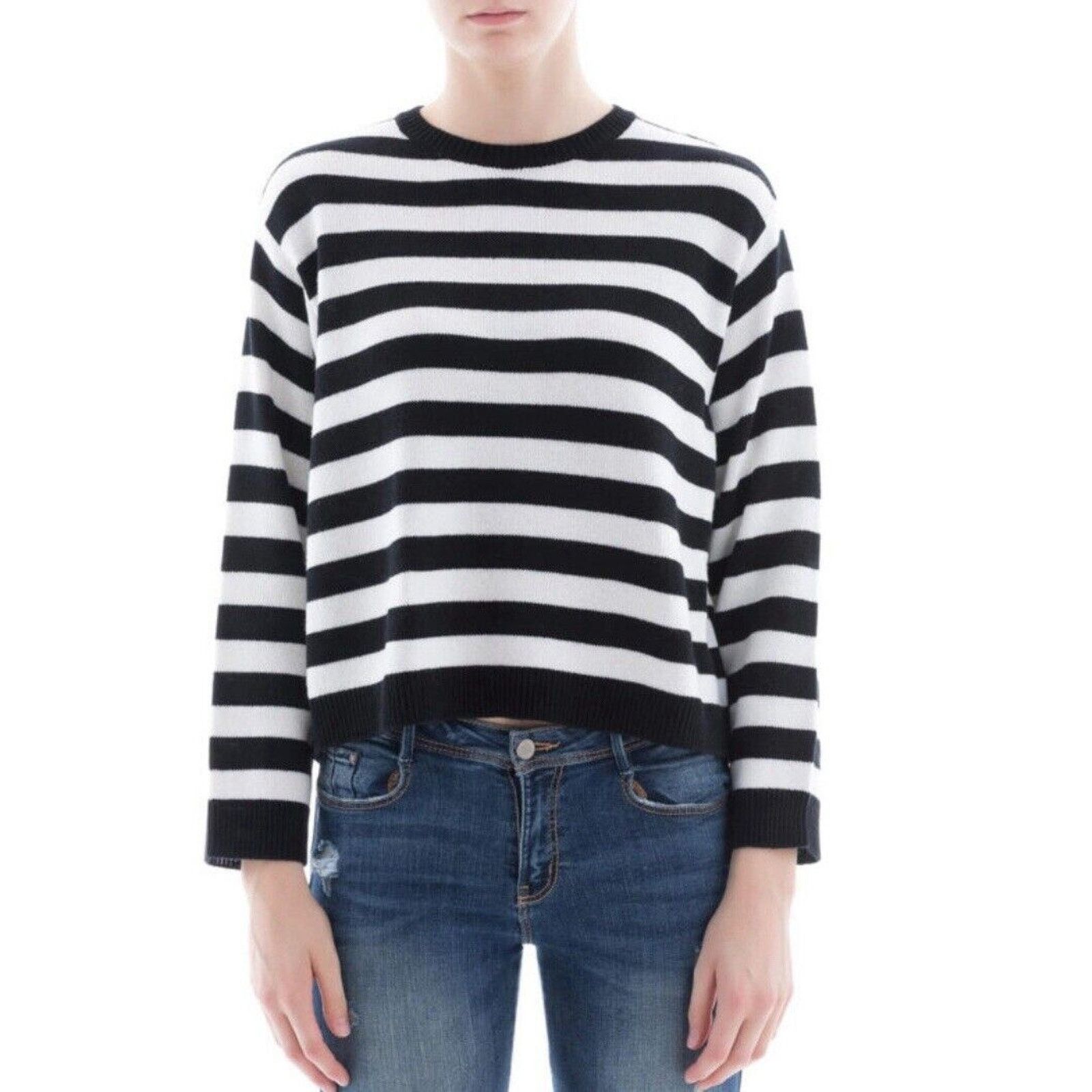 Valentino Valentino Horizontal Stripe Open Back Satin Shoulder Tie Top Size L / US 10 / IT 46 - 3 Thumbnail