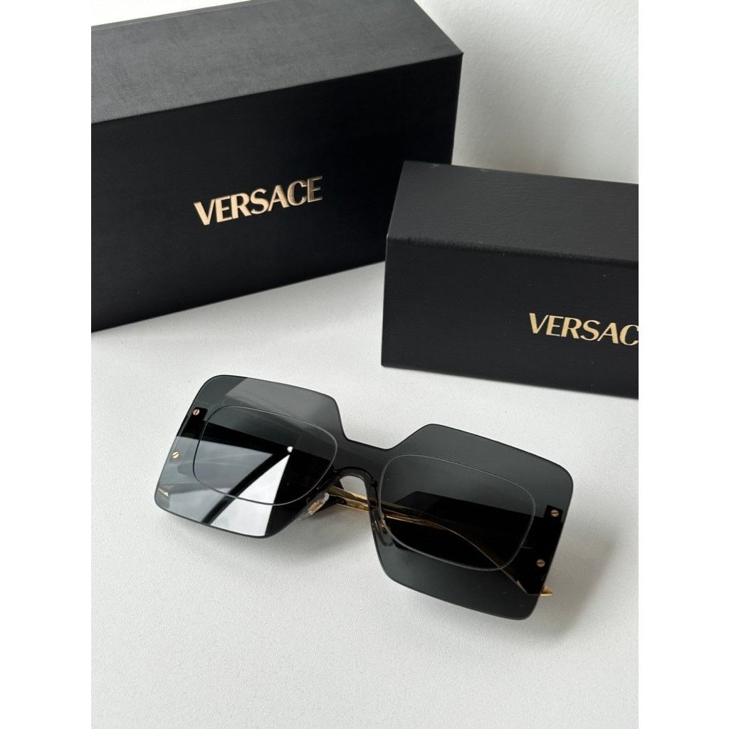 Versace NEW Versace VE2277 Rimless Oversized Sunglasses $652 Size ONE SIZE - 5 Thumbnail
