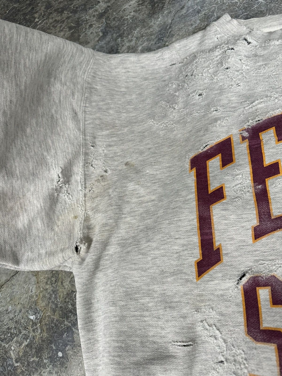 Vintage Perfect Thrashed Ferris State Crewneck Size US XL / EU 56 / 4 - 10 Thumbnail