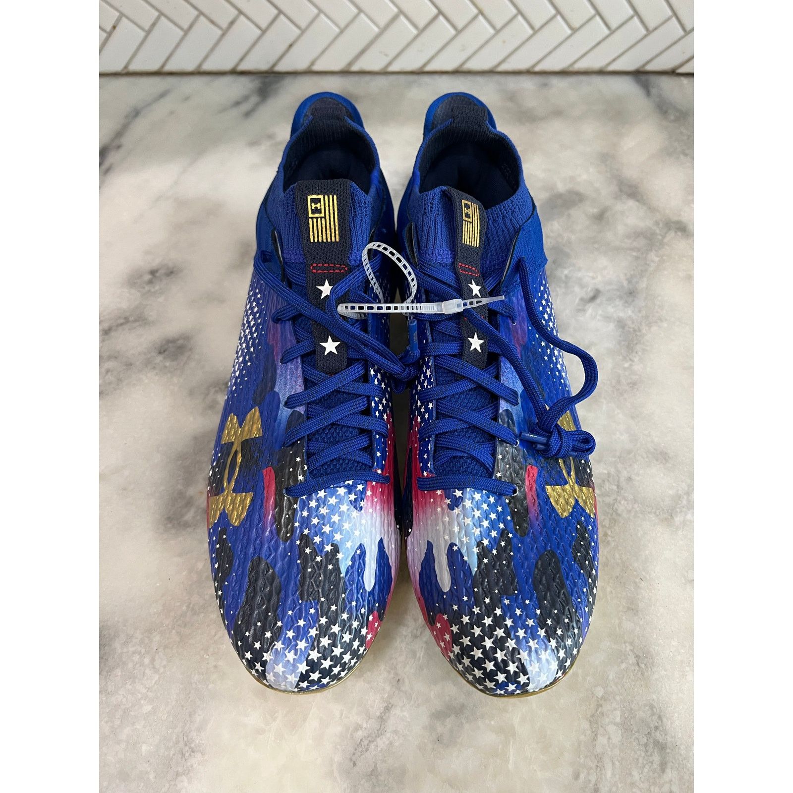 Under Armour Under Armour Blur Smoke USA Football Cleats Stars & Stripes Size US 11 / EU 44 - 6 Thumbnail
