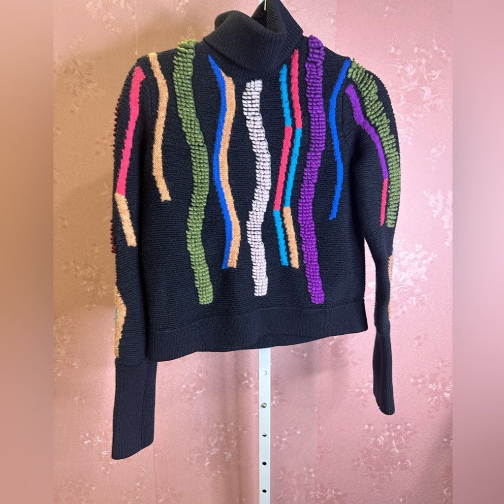 Peter Pilotto PETER PILOTTO Loop Embroidered Turtleneck In Blue Sm Size S / US 4 / IT 40 - 2 Thumbnail