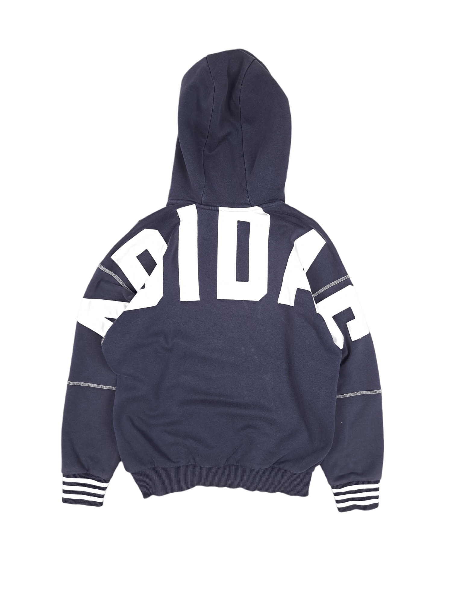 Adidas × Vintage 💎 Vintage Adidas Sample Big Spell out Logo Navy Hoodie Size US M / EU 48-50 / 2 - 1 Thumbnail