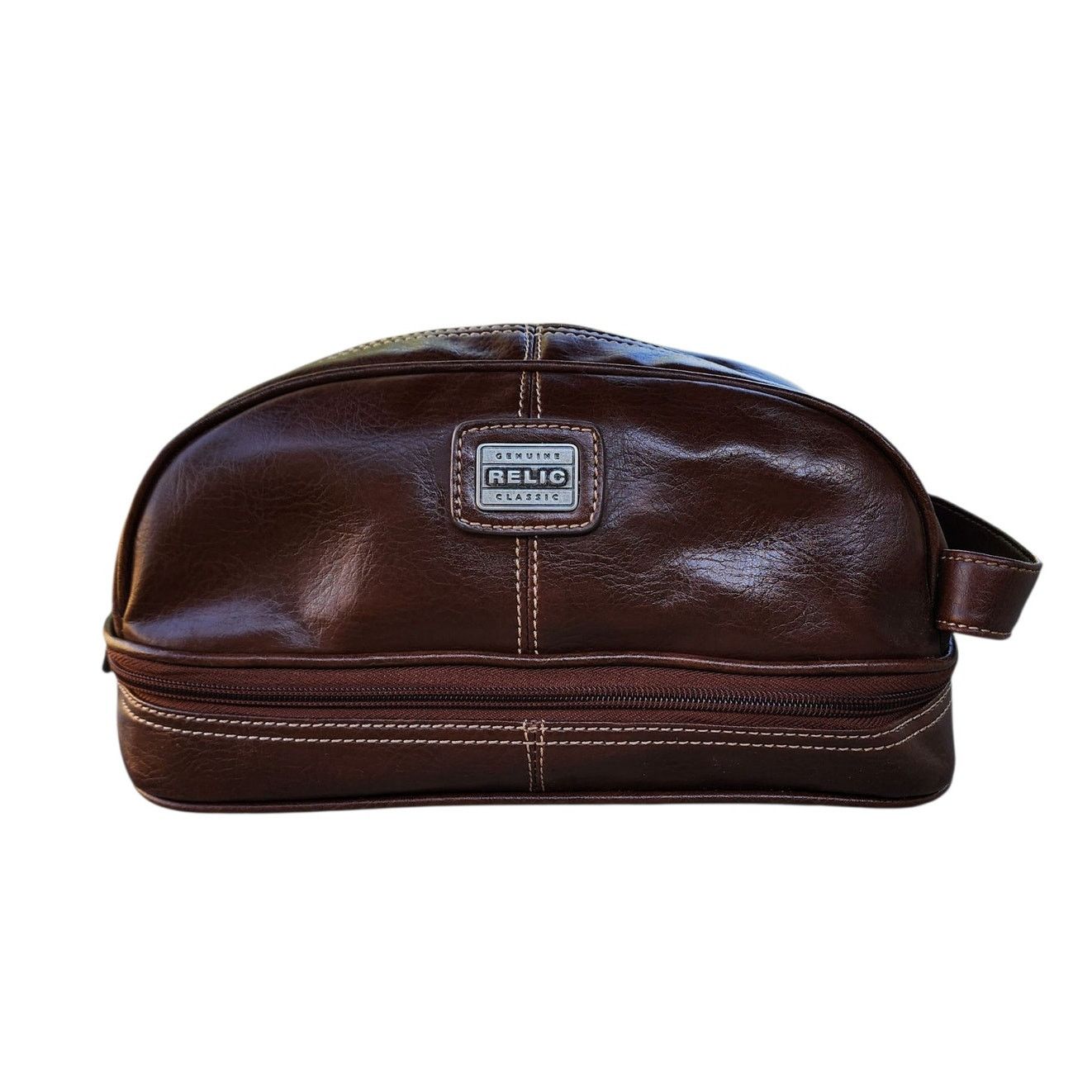 Relic Relic Leather Dual Compartment Toiletry Travel Storage Bag Size ONE SIZE - 1 Thumbnail