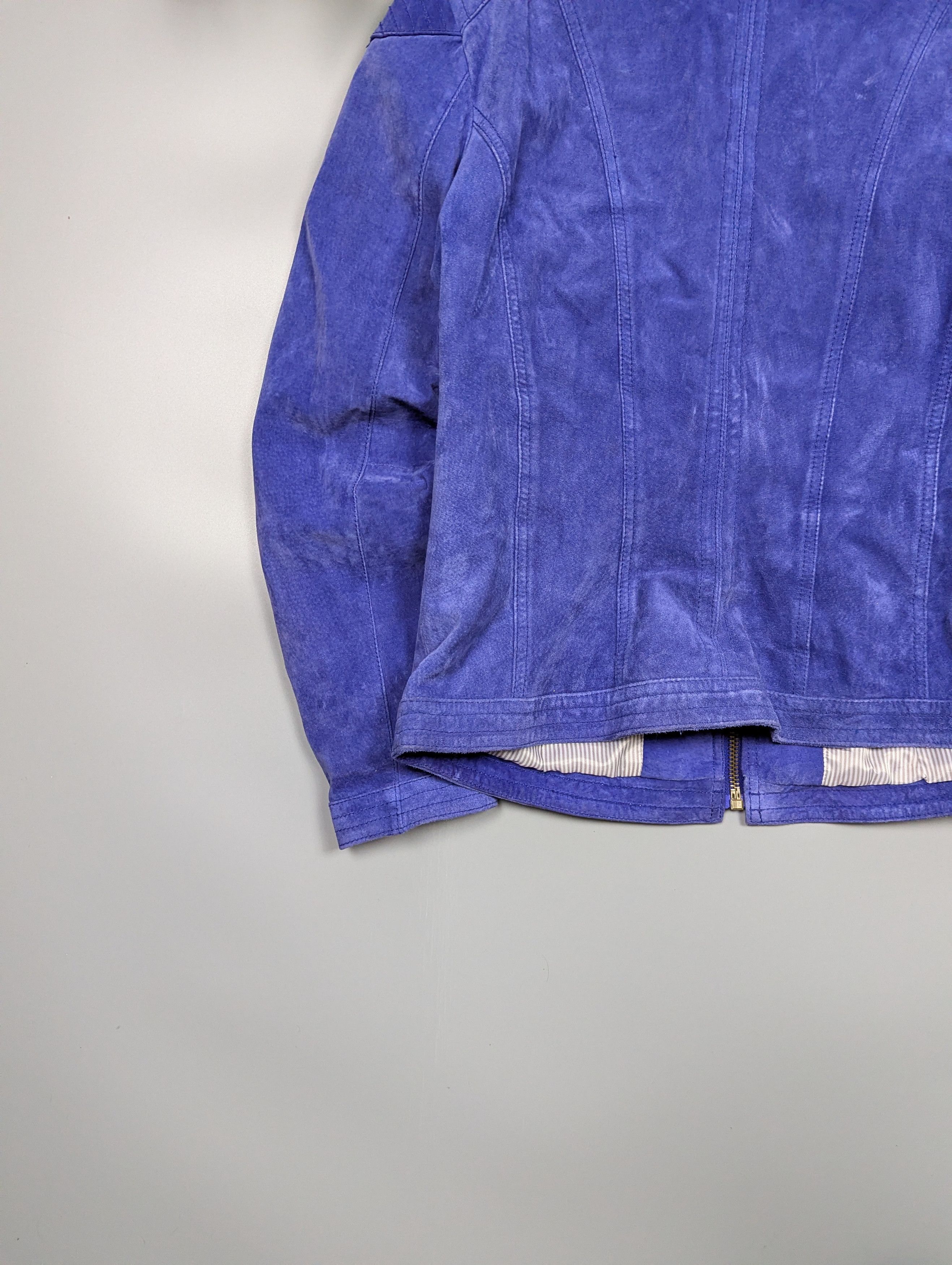 Vintage Vintage Women’s Purple Real Leather Biker Jacket Size M / US 6-8 / IT 42-44 - 13 Thumbnail