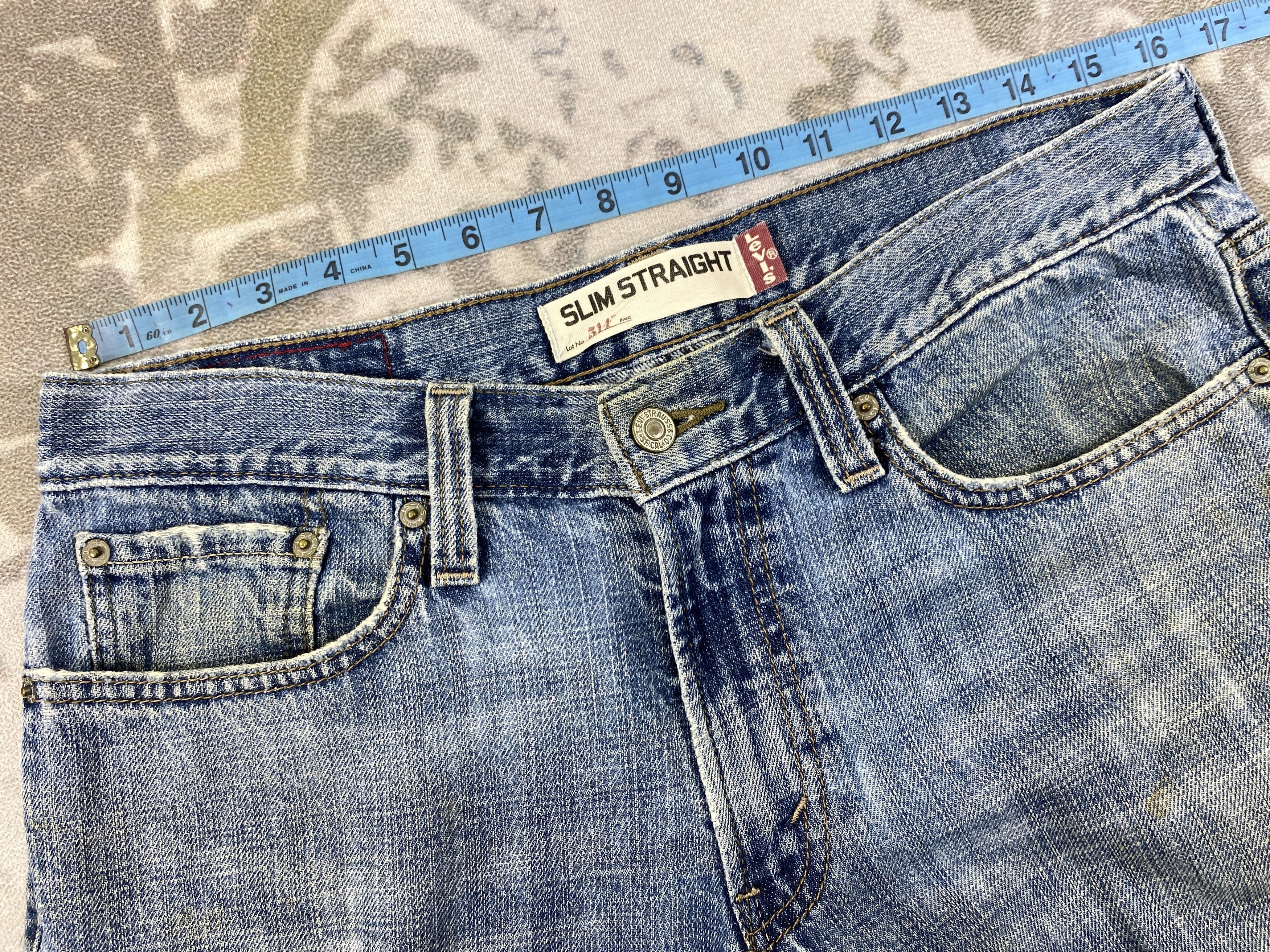 Levi's Distressed Blue Levi's 514 Jeans 33x32 Denim -JN2124 Size US 33 - 5 Thumbnail