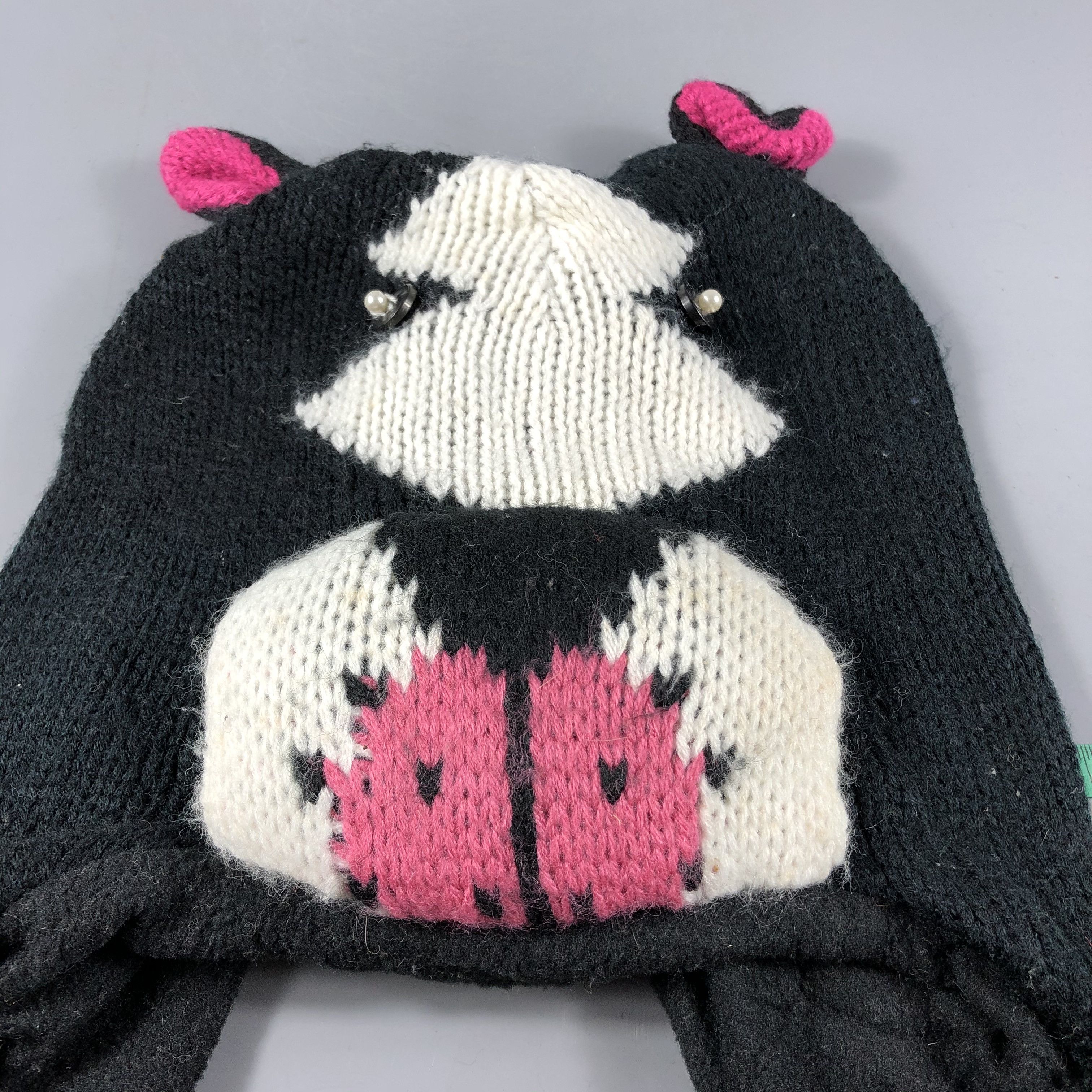 Vintage Dog Head Earflap Kawaii Beanie Snowcap Snow Hat B741 Size ONE SIZE - 7 Thumbnail