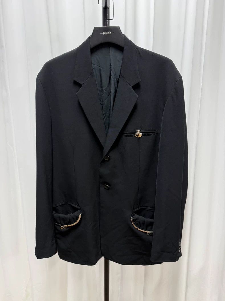 Yohji Yamamoto yohji yamamoto size m 91AW Loose wool blazer 2504-Nextarro Size 36R - 1 Thumbnail