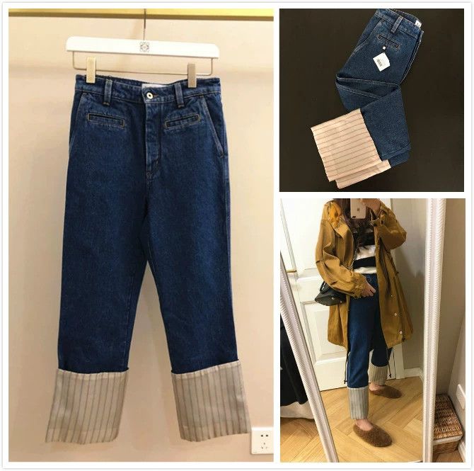 Loewe Loewe High-waisted frayed denim fisherman pants Size 33" - 1 Thumbnail