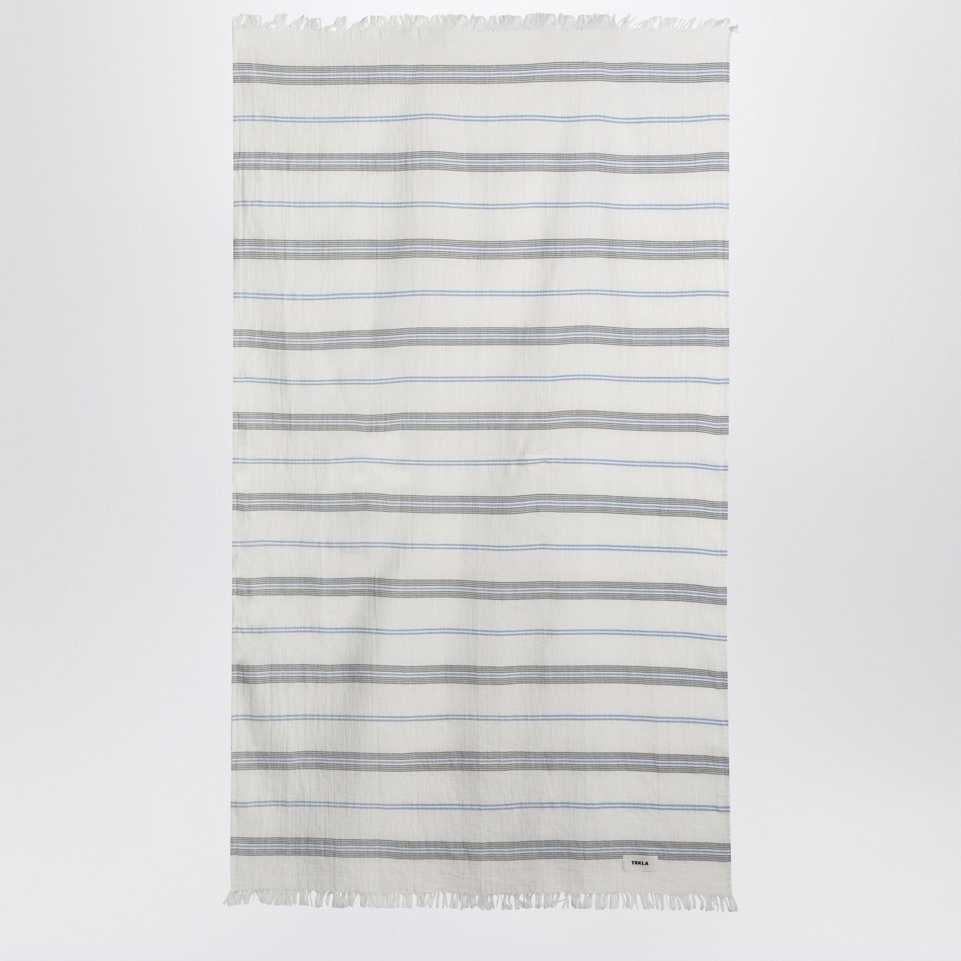Tekla Tekla White Beach Towel With Striped Pattern Size ONE SIZE - 1 Thumbnail