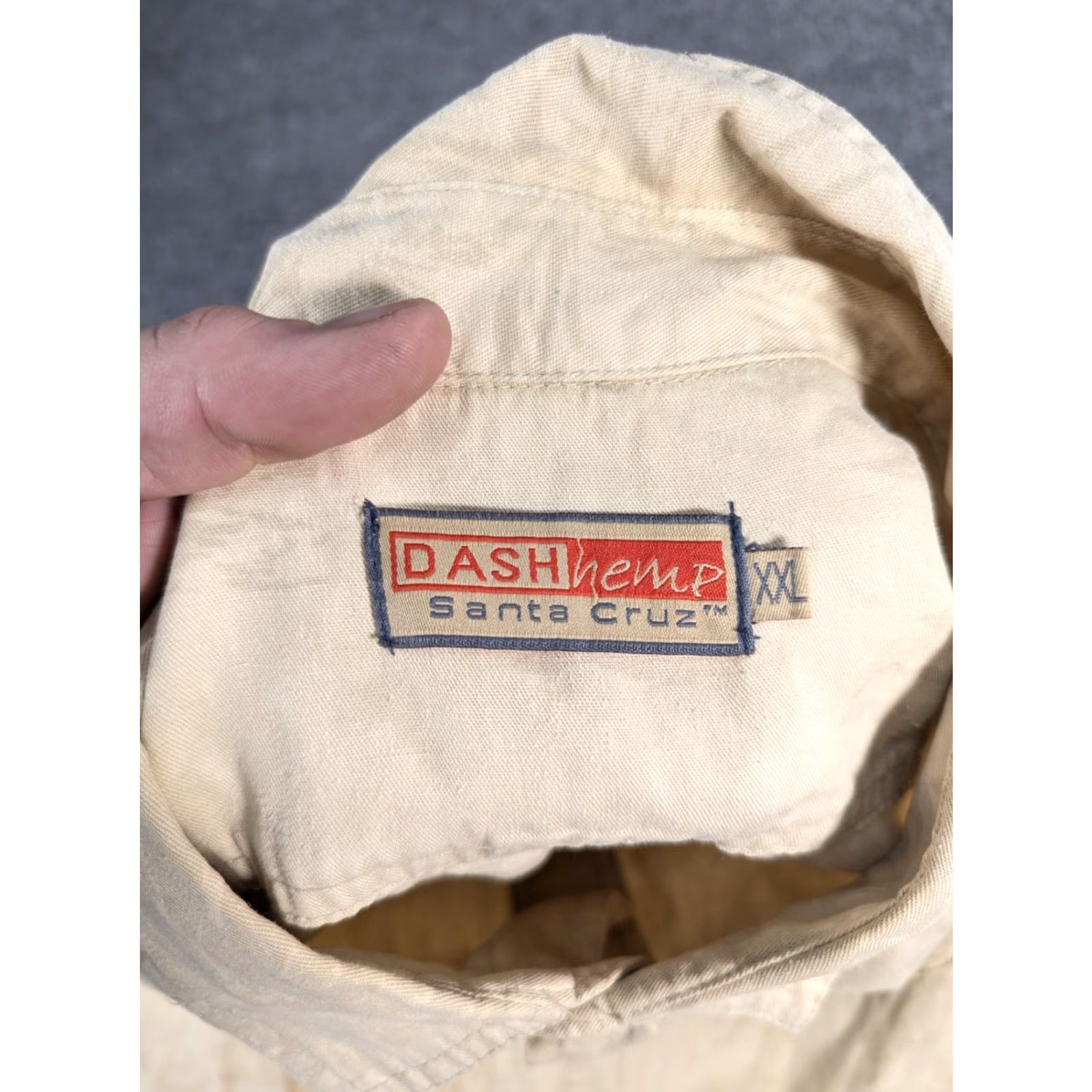 Vintage DASH SANTA CRUZ Shirt Mens 2XL Short Sleeve Button Up Hemp Beige Pockets Uniform/Regular Size 2XL Men Clothing Size US XXL / EU 58 / 5 - 4 Thumbnail