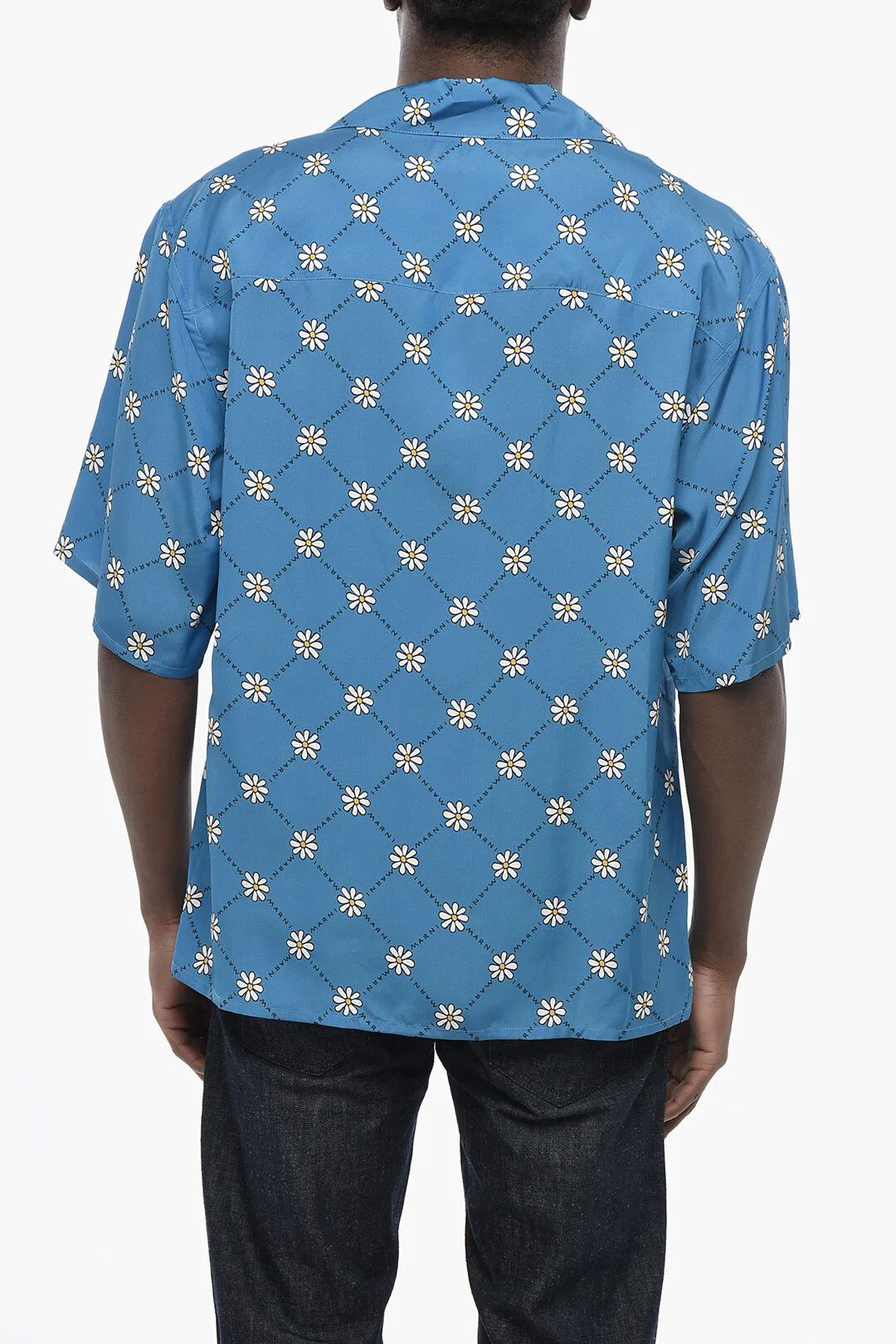 Marni og1mm0326 Viscose Bowling Shirt in Light Blue Size US S / EU 44-46 / 1 - 2 Thumbnail