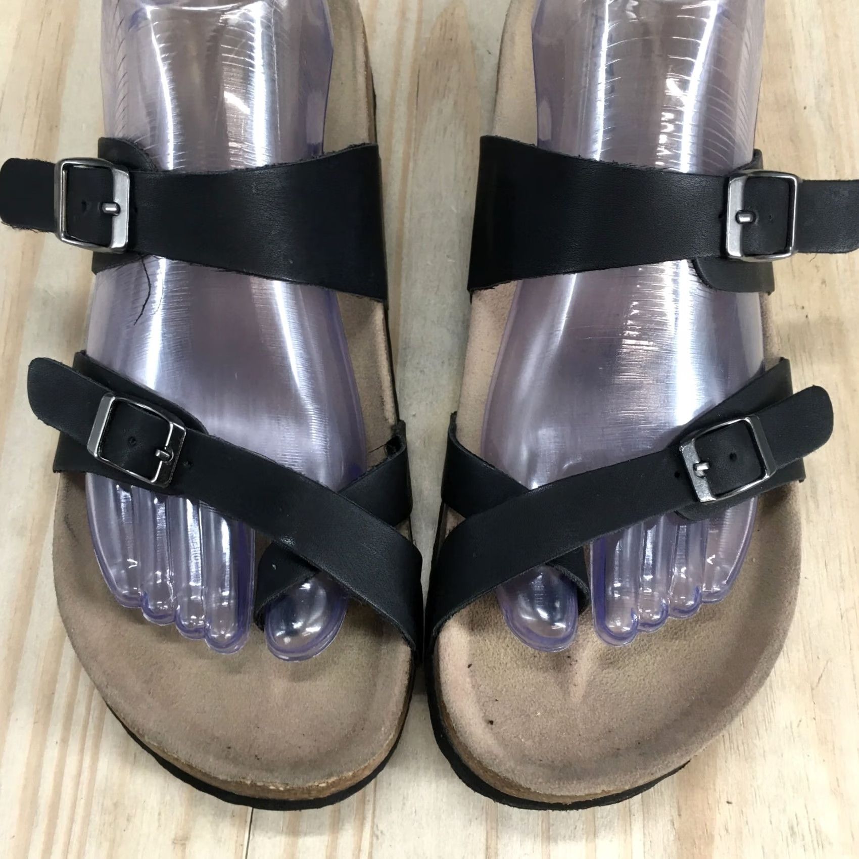 Vintage Arizona Jean Co Sandals Womens 9 Slip On Toe Loop Slide Flats Black Casual Flat Size 9 Women Shoes Size 30" / US 8 / IT 44 - 7 Thumbnail