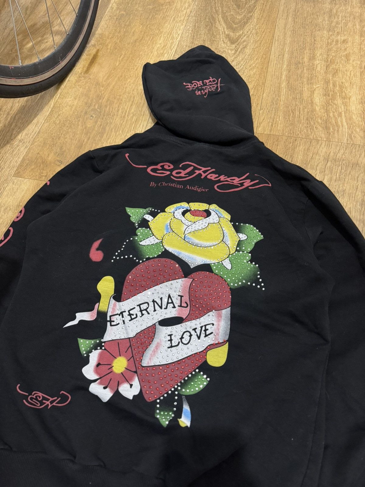 Ed Hardy VINTAGE ED HARDY 2000s ZIP UP HOODIE Size XL / US 12-14 / IT 48-50 - 8 Thumbnail
