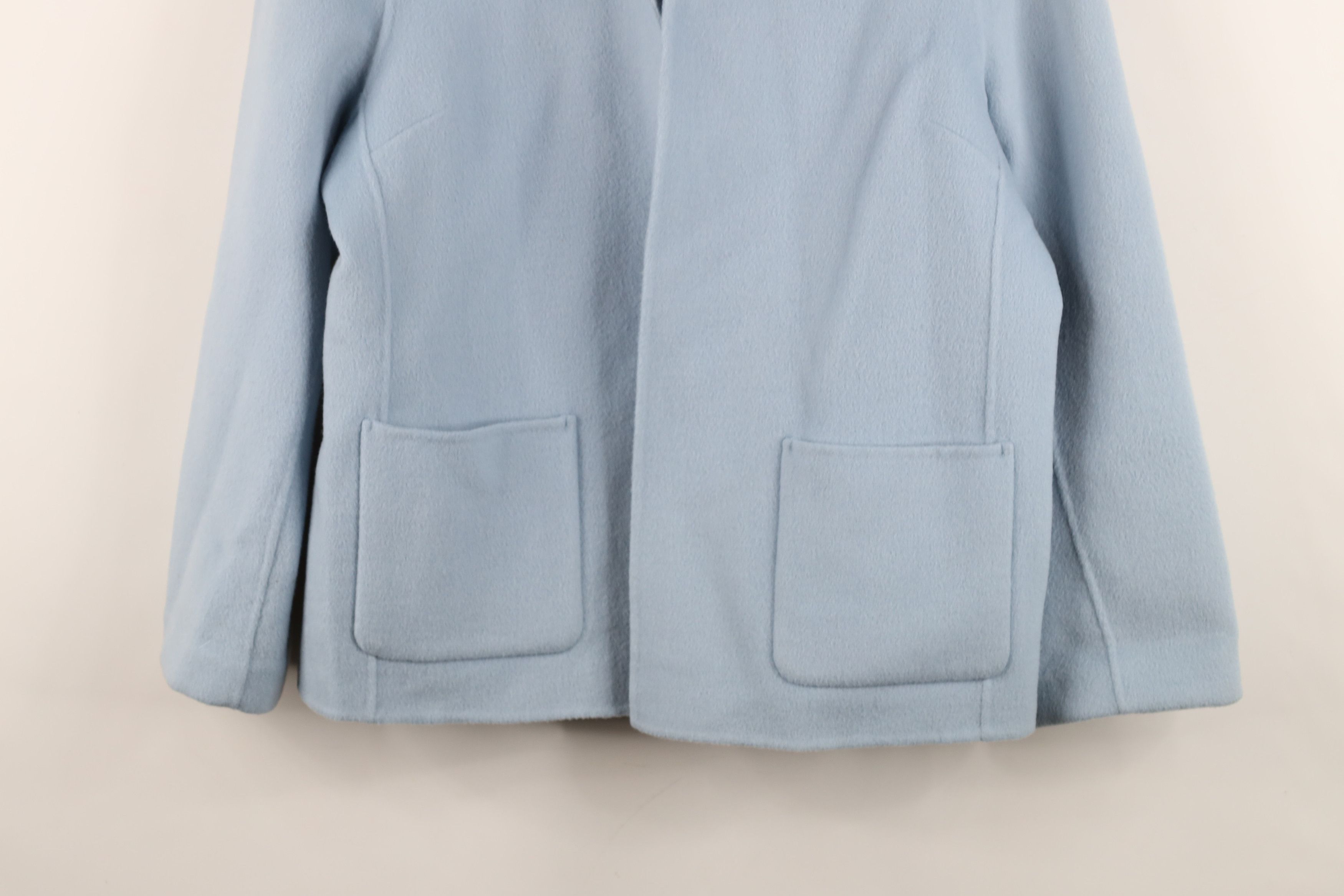 Vintage Vintage 90s Streetwear Open Front Blazer Suit Jacket Blue Size L / US 10 / IT 46 - 3 Thumbnail
