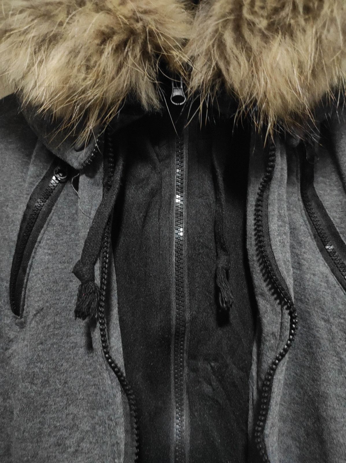 Japanese Brand Gray double layer zip fur hoodie ifsix LGB style Size US S / EU 44-46 / 1 - 4 Thumbnail