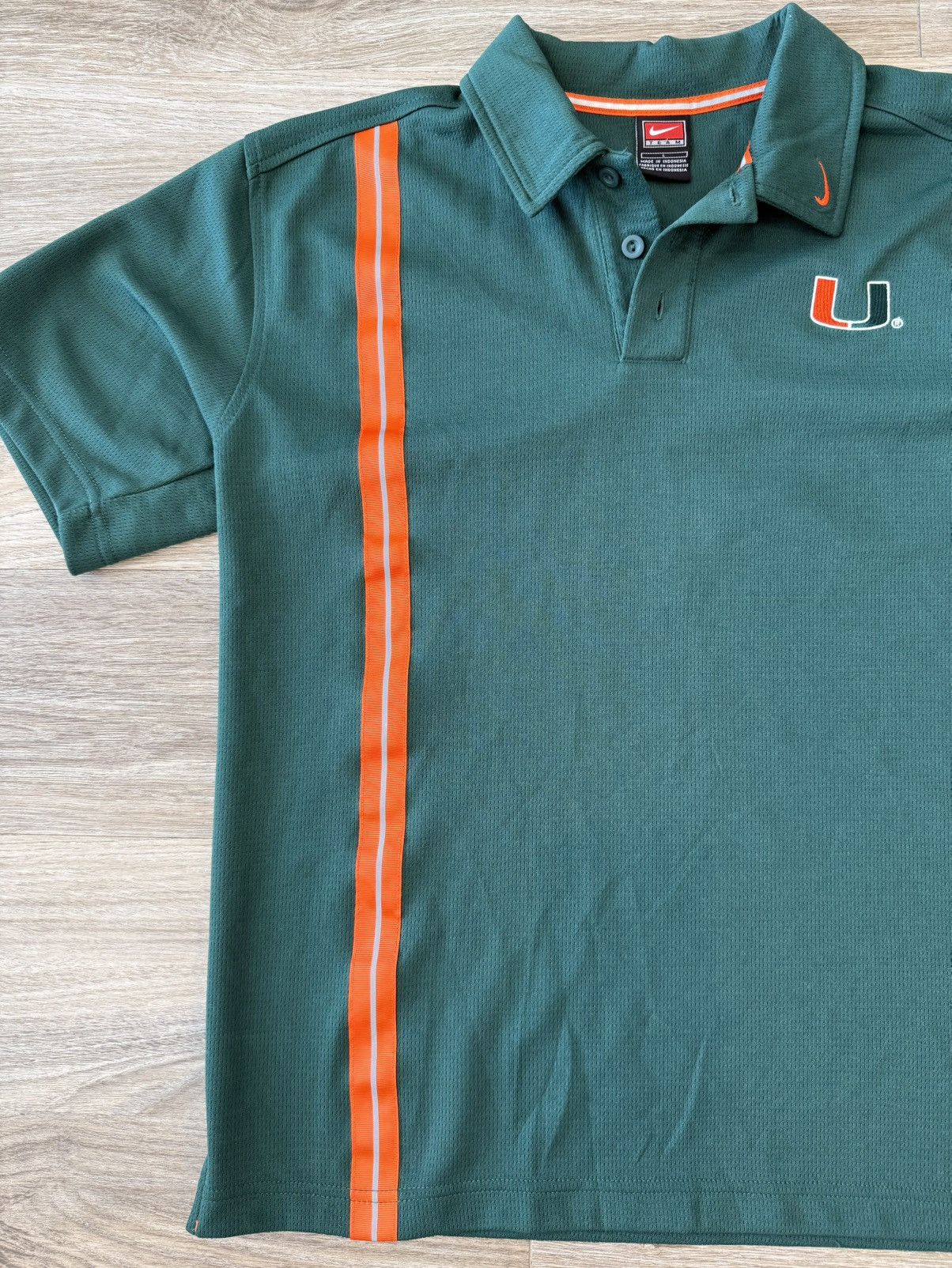 Nike Vintage Nike Miami Hurricanes Polo Size US L / EU 52-54 / 3 - 2 Thumbnail