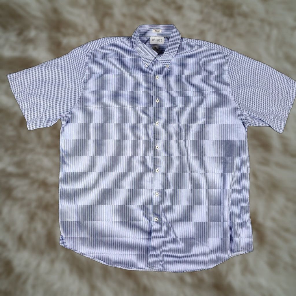 Peter Millar Peter Millar Button-Up Shirt Mens 2XL Blue Plaid Short Sleeve Regular Fit Casual Workwear Size US XXL / EU 58 / 5 - 1 Thumbnail