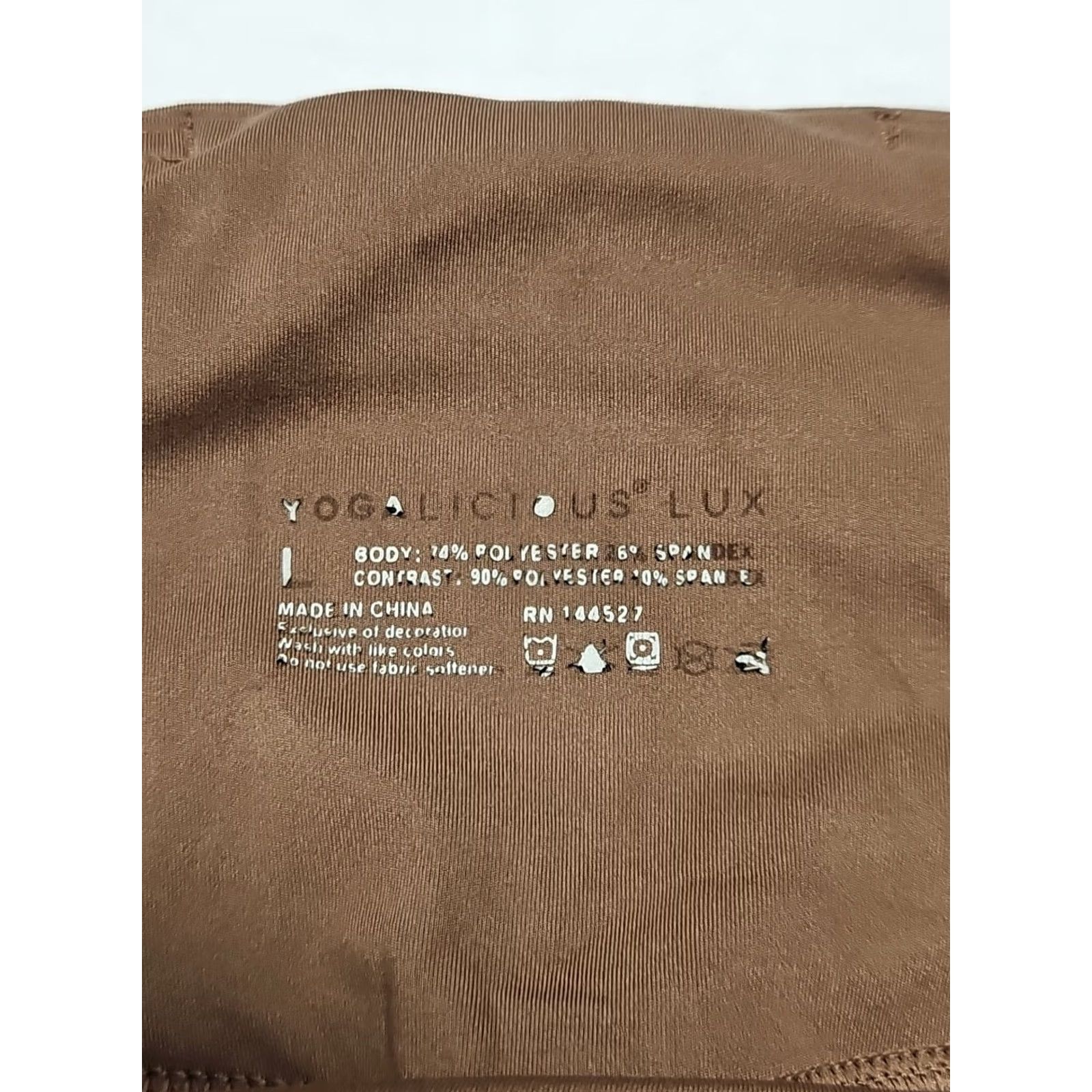 Vintage Yogalicious Lux Leggings Brown High Rise Stretch Ankle Athleisure Large Size 36" / US 14 / IT 50 - 7 Thumbnail