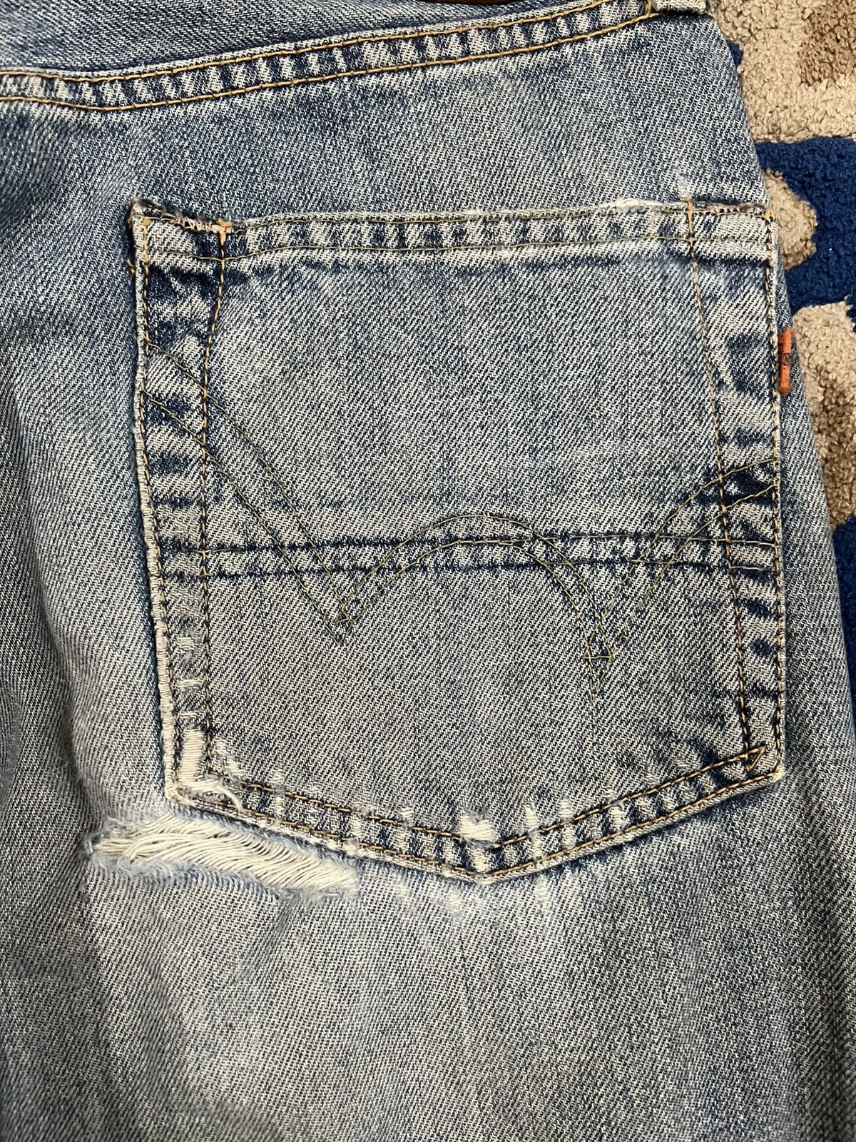 Edwin Vintage Edwin 505X Selvedge Distressed Denim Size US 29 - 10 Thumbnail