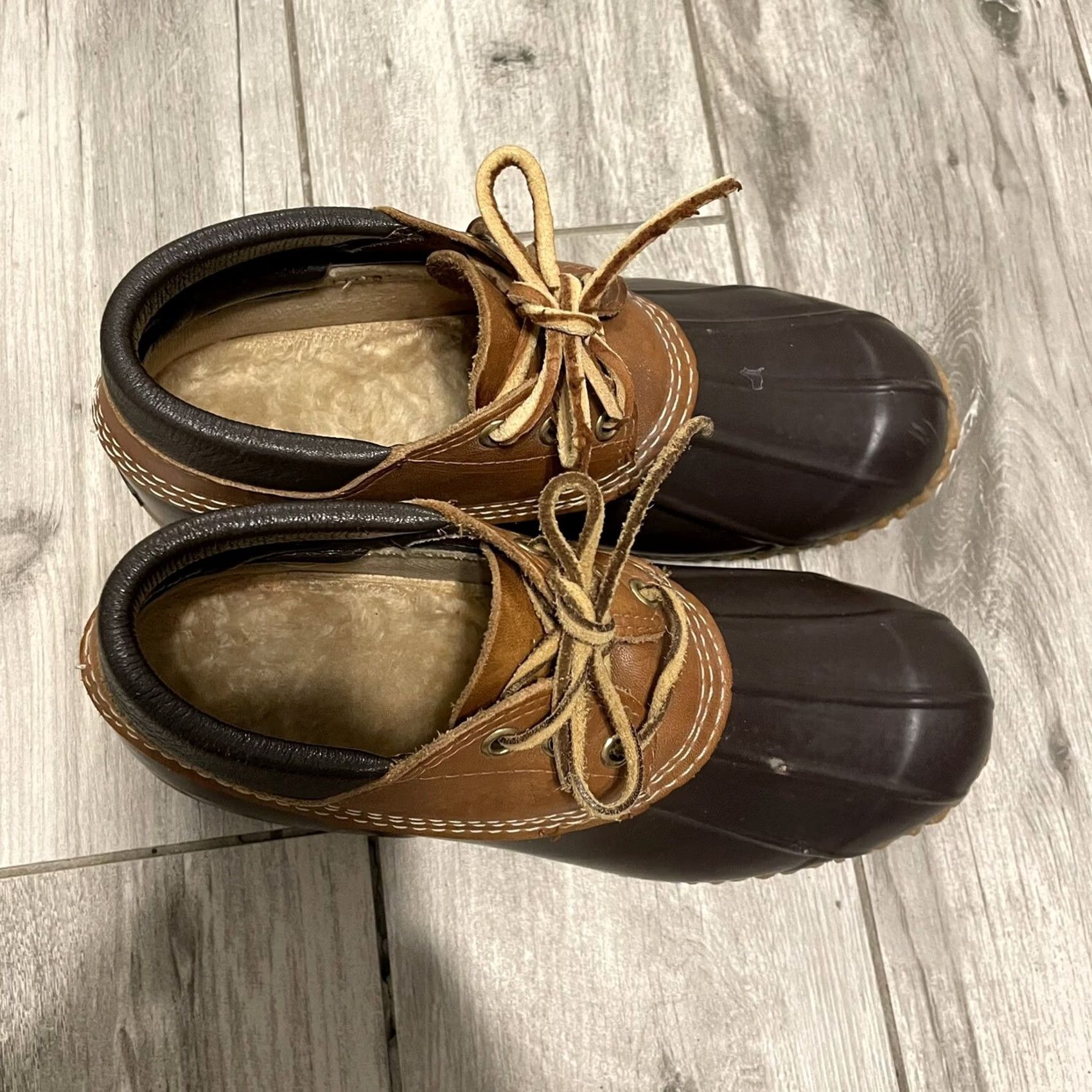Eddie Bauer VINTAGE Eddie Bauer Low Duck Rubber Rain Boots 7M Waterproof Lace Slip On Women Boots Brown Rubber Waterproof 7M Women Boots Size US 7 / IT 37 - 5 Thumbnail