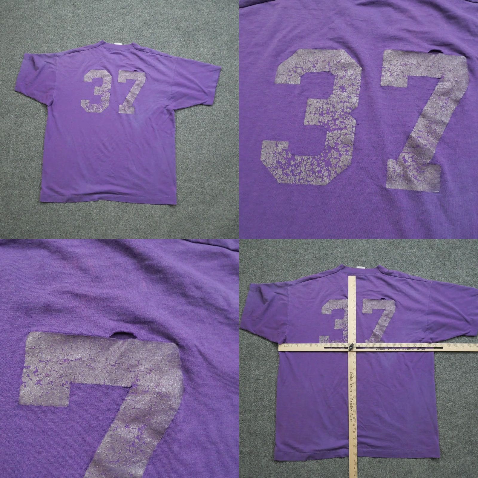 Vintage VINTAGE Baseball T Shirt Mens XL Purple 90s Camdenton Logo Graphic Print Crew Neck Short Sleeve Cotton Shirt Size US XL / EU 56 / 4 - 8 Thumbnail