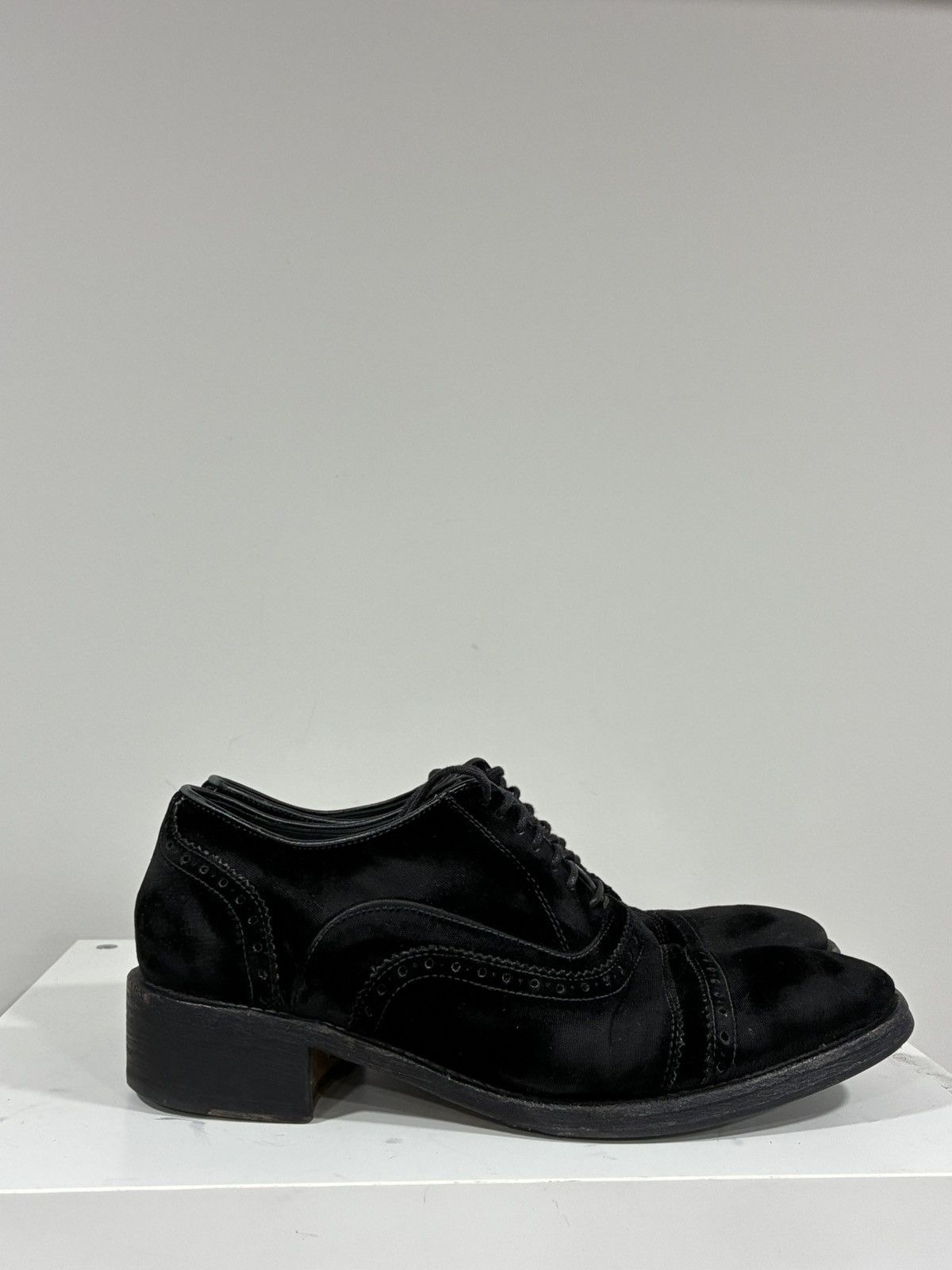 John Varvatos Burnished Velvet Brogue Oxford Shoes 9.5 Size US 9.5 / EU 42-43 - 3 Thumbnail