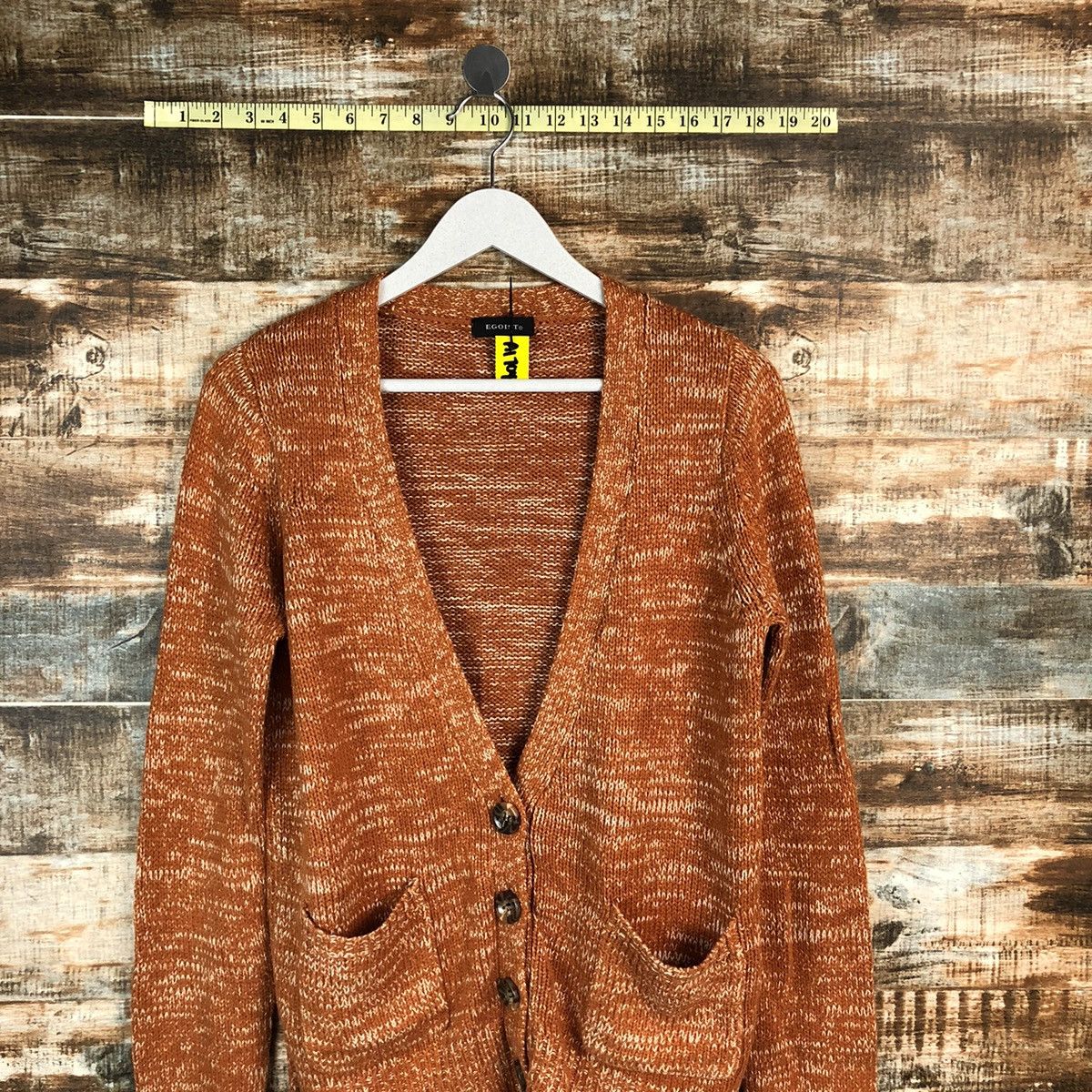 Homespun Knitwear Egoist Orange Cardigan Knitwear #A1704 Size US M / EU 48-50 / 2 - 2 Thumbnail