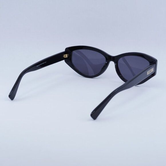 Moschino Moschino MOS109/S 0807 IR Sunglasses Black Cat Eye Frame Size ONE SIZE - 6 Thumbnail