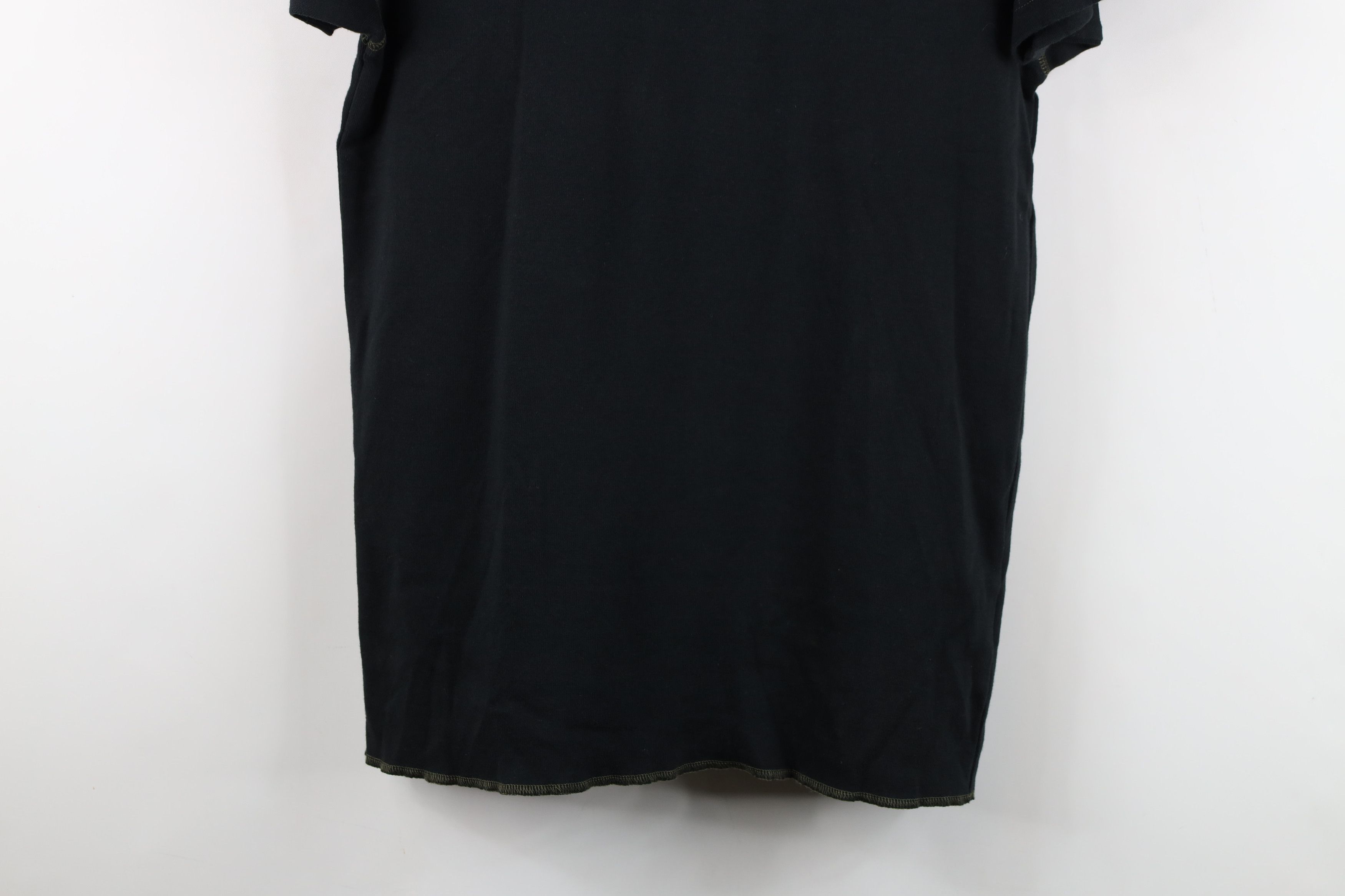 UNIONBAY Deadstock Vintage 90s Unionbay Ribbed Knit T-Shirt Black Size XL / US 12-14 / IT 48-50 - 3 Thumbnail