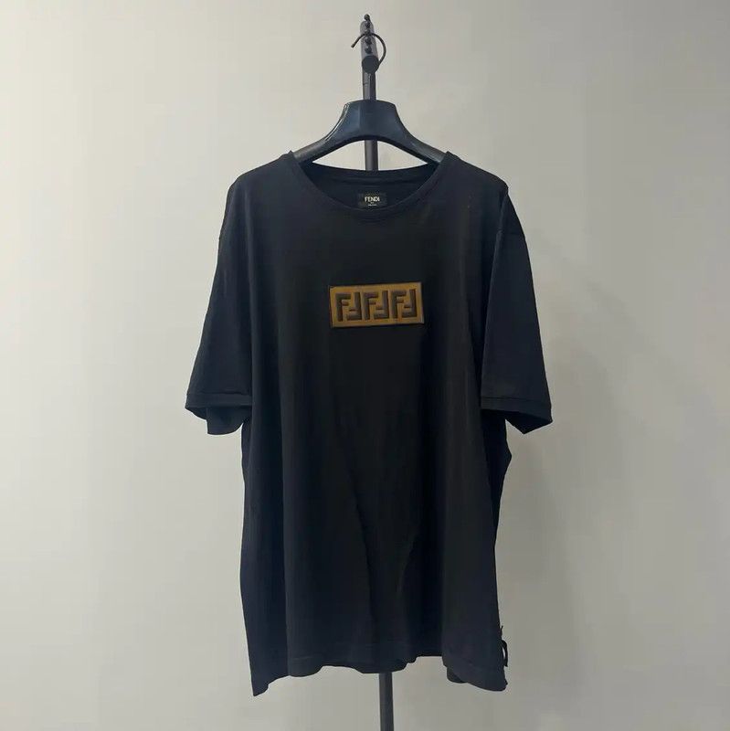 Fendi Fendi Black Cotton Short Sleeve T-Shirt 0089 Size US XXL / EU 58 / 5 - 1 Thumbnail