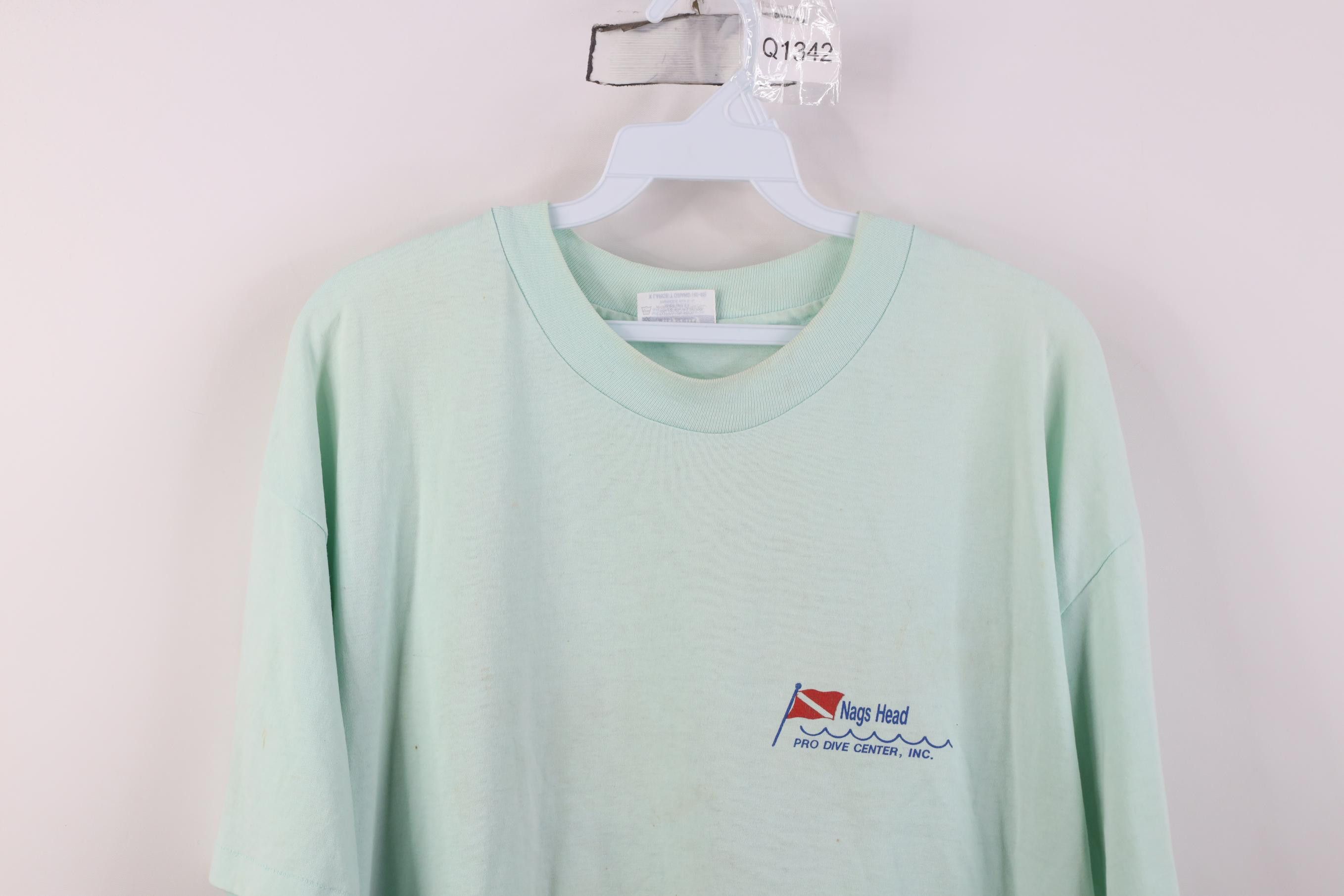 Vintage Vintage 80s Streetwear Nags Head Pro Diving Pinup T-Shirt Size US XL / EU 56 / 4 - 2 Thumbnail
