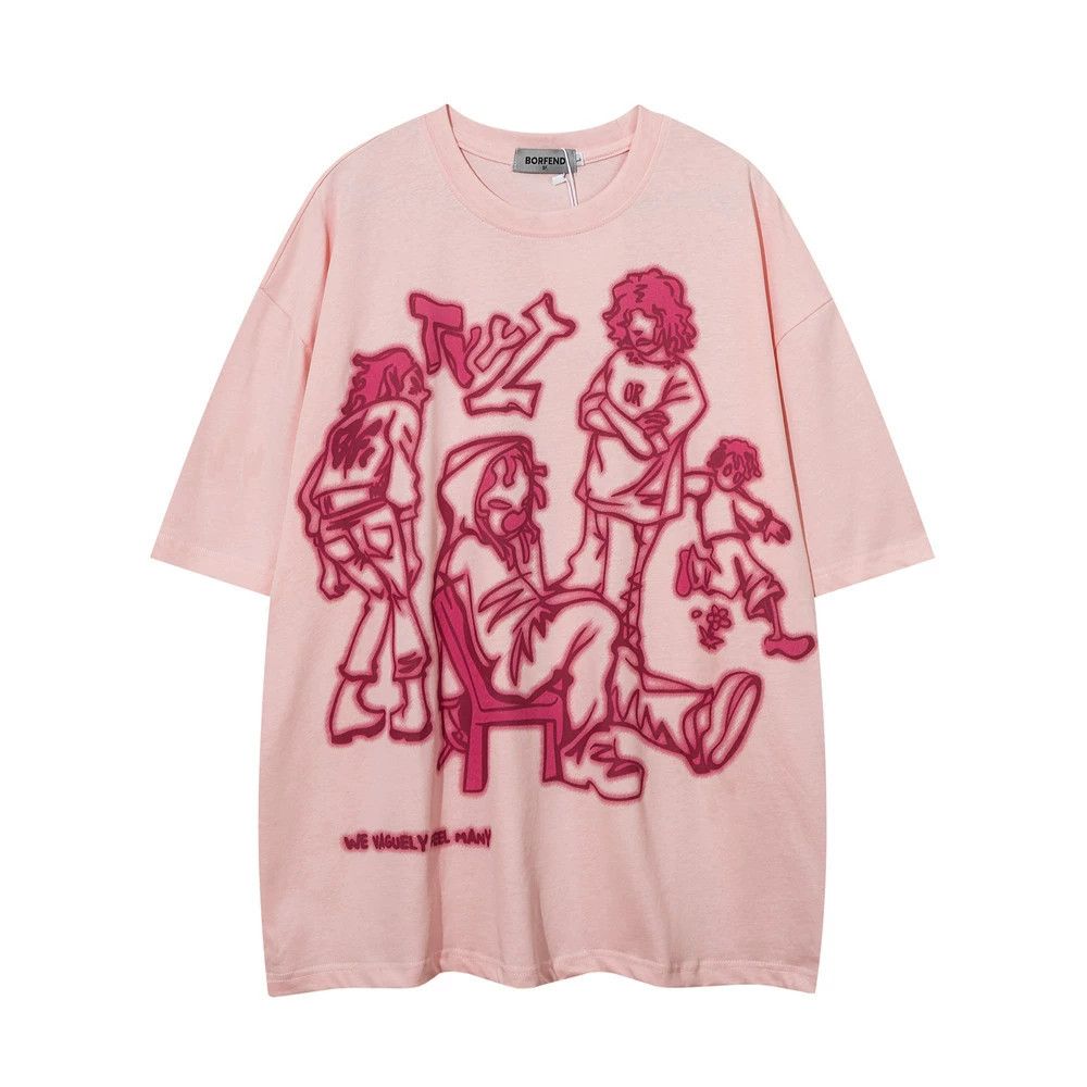 Vintage Men's casual anime print short-sleeved T-shirt Size US M / EU 48-50 / 2 - 1 Thumbnail