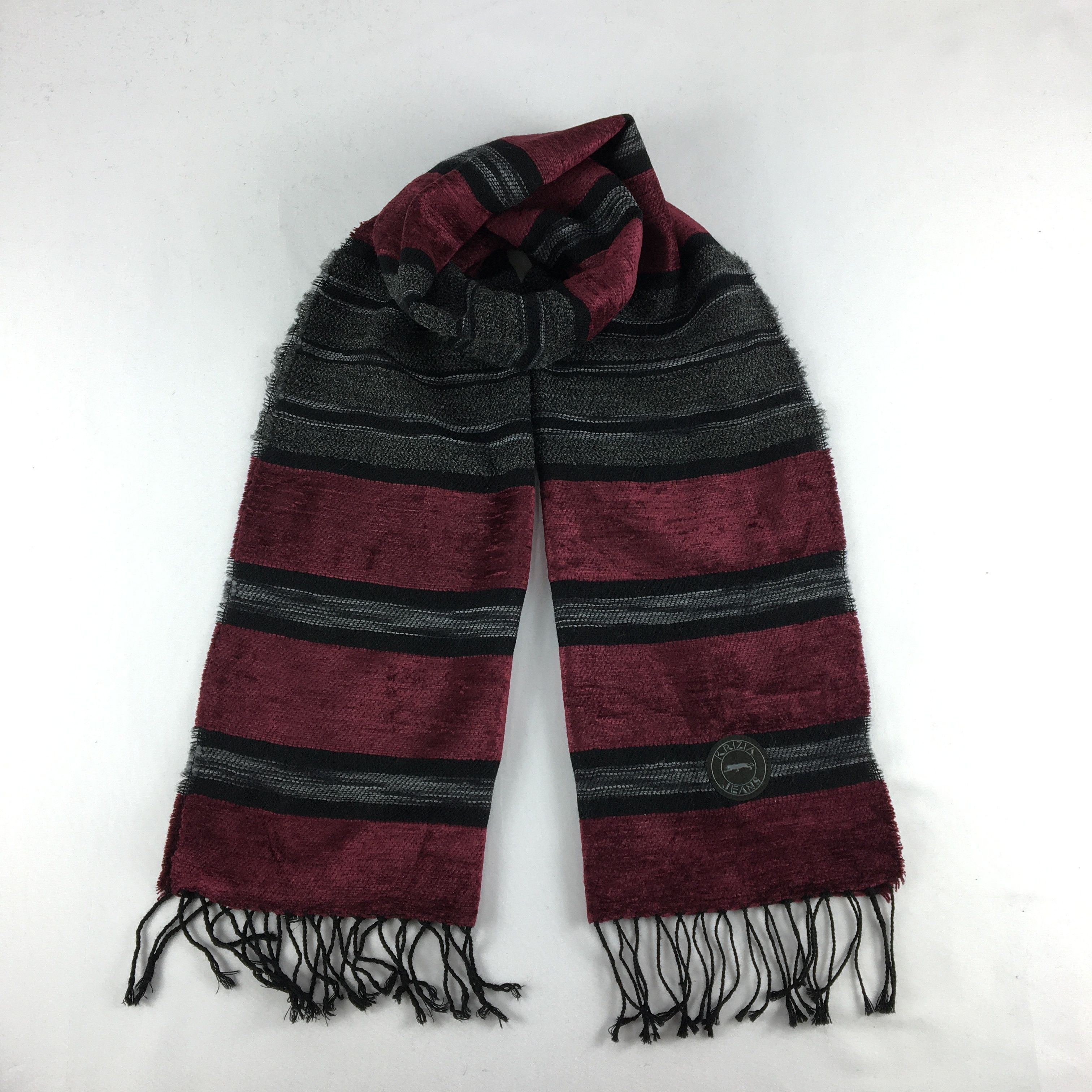 Krizia Uomo Vintage Kriza Jeans Scarf Muffler Wool Cashmere Scarves . Size ONE SIZE - 1 Thumbnail