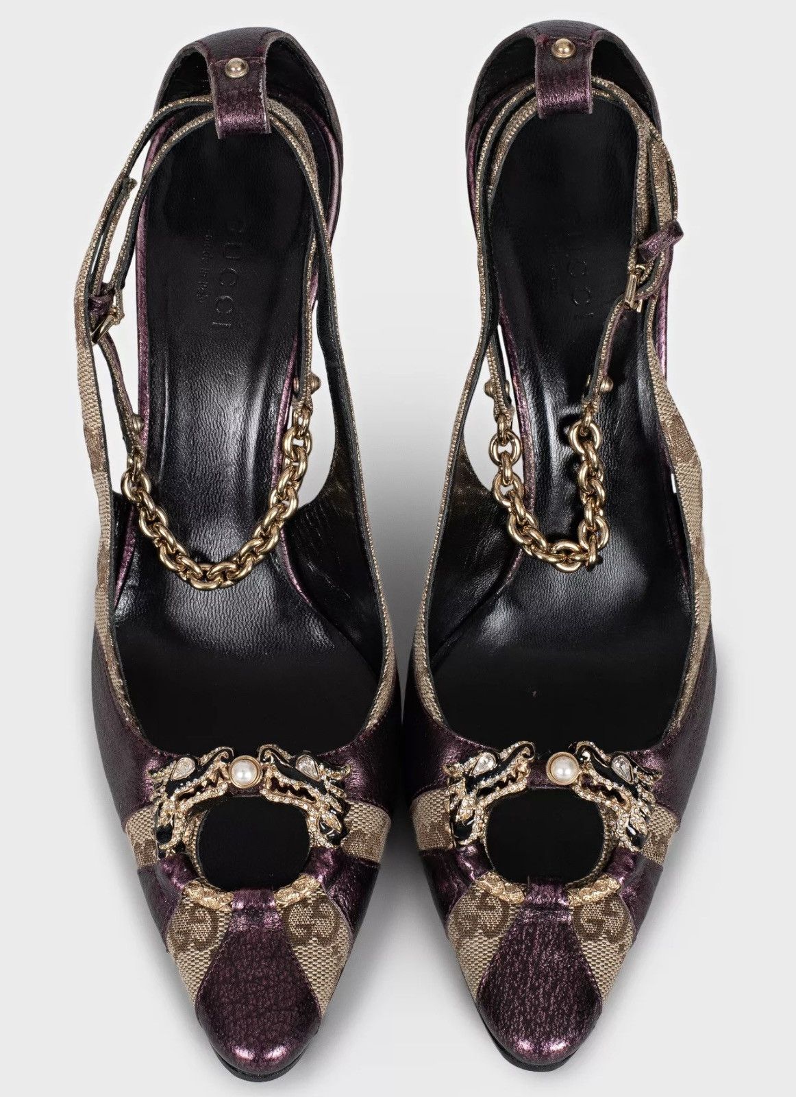 Gucci *sz36.5* GUCCI Tom Ford FW 2004 Dragon Monogram Heels runway Size US 6.5 / IT 36.5 - 2 Thumbnail