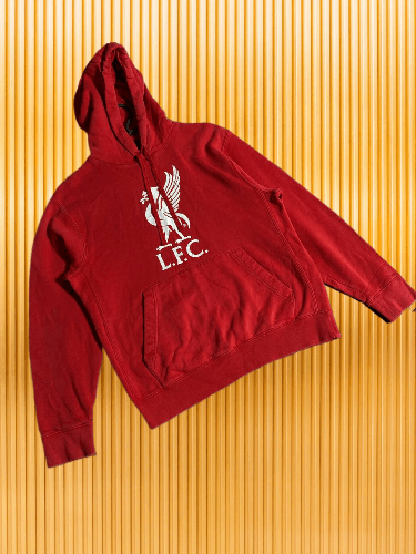 Nike × Vintage Vintage Nike Center Logo Red Hoodie Size US S / EU 44-46 / 1 - 1 Thumbnail