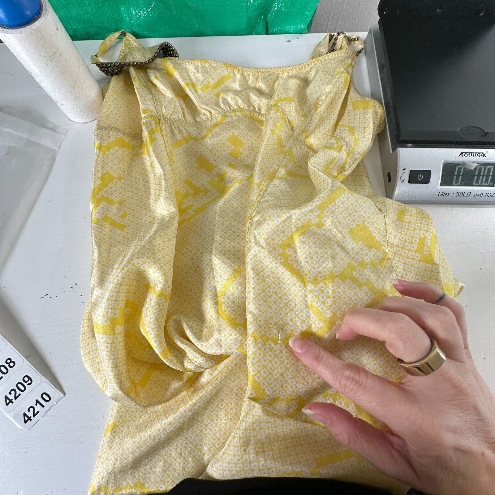 YAYA YA-YA Silk Yellow Snake Print Amber Beaded Strap Slip Maxi S Size S / US 4 / IT 40 - 11 Thumbnail