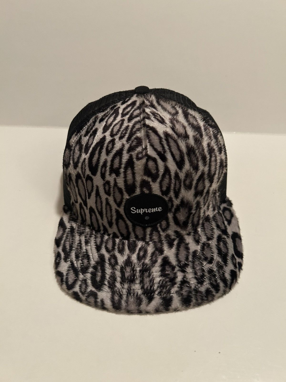 Supreme Supreme Leopard Mesh Back 5-Panel Hat Black Size ONE SIZE - 1 Thumbnail