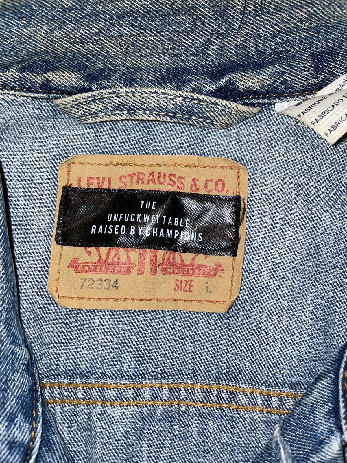 Raised by Champions The Unfuckwittable Raised By Champions x Levi's Denim Jacket Size US L / EU 52-54 / 3 - 9 Thumbnail
