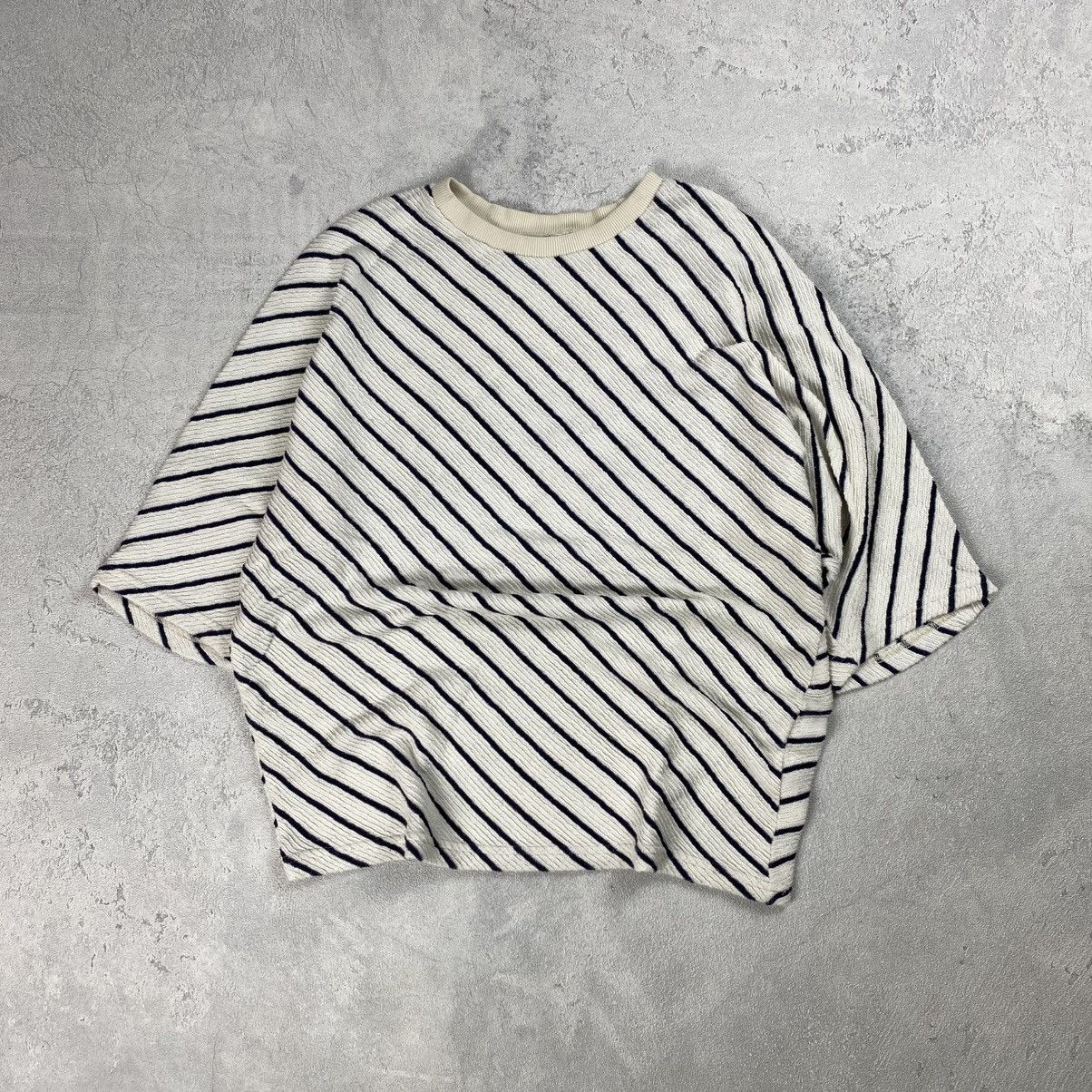 Frapbois × Issey Miyake × Japanese Brand Frapbois by Issey Miyake Striped Tshirt Size L / US 10 / IT 46 - 1 Thumbnail