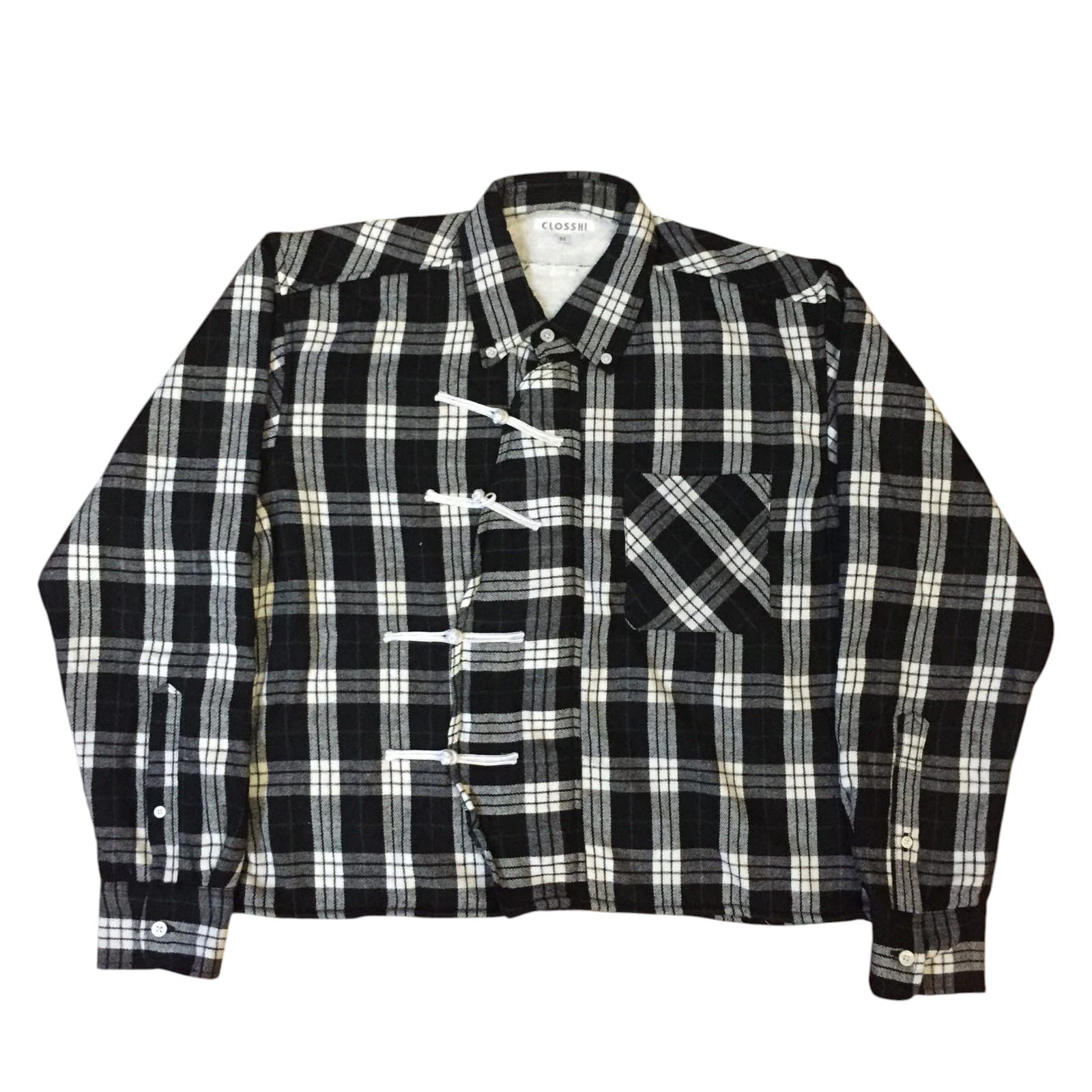Handmade Closshi Chinese Cheongsam Boxy Shirt Flannel Reworked Size M / US 6-8 / IT 42-44 - 1 Thumbnail