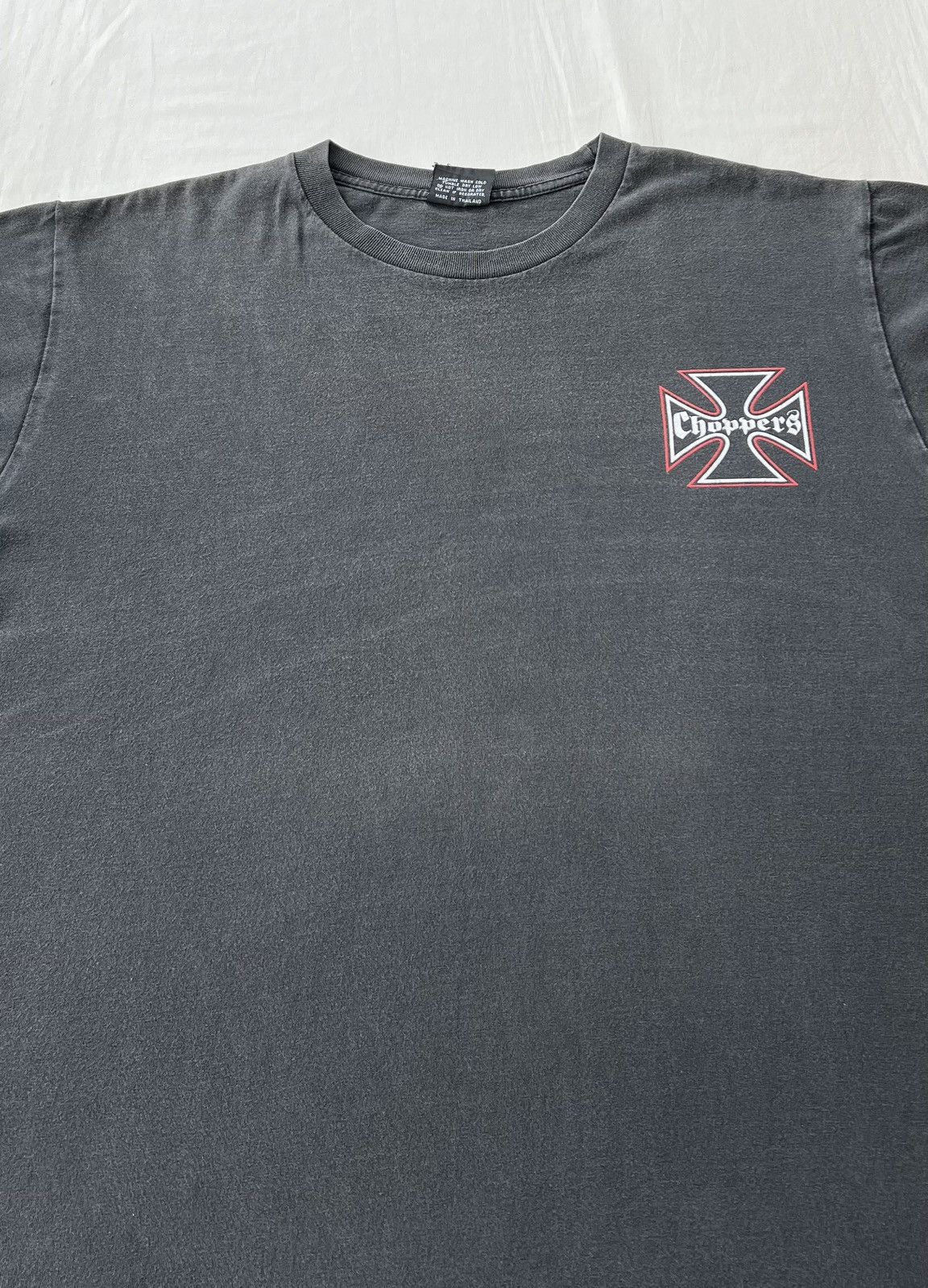 Vintage Vintage 90s East Coast Choppers Biker Moto Black T-shirt Size US XL / EU 56 / 4 - 5 Thumbnail