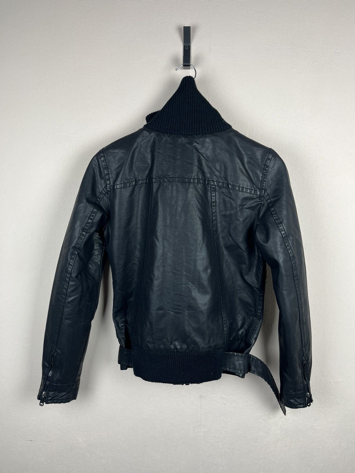 Diesel Vintage Diesel Biker Jacket Motorcycle Black Spalmatura Size US S / EU 44-46 / 1 - 18 Thumbnail