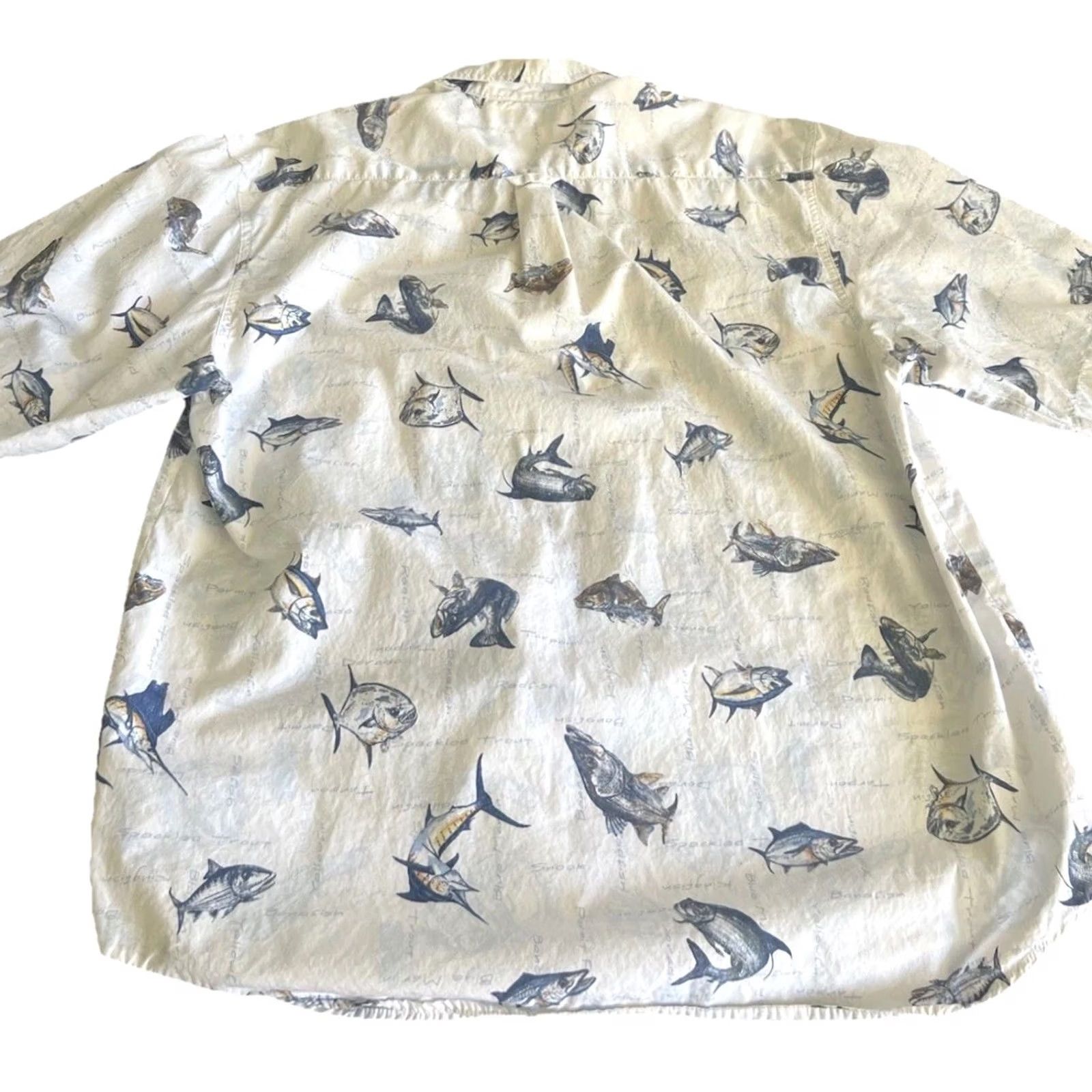 Vintage Columbia Shirt Mens Medium Fish Print Short Sleeve Button-Up Beach Fishing Colot Cotton Lightweight Breathable Casual Men’s Shirt Size US M / EU 48-50 / 2 - 7 Thumbnail