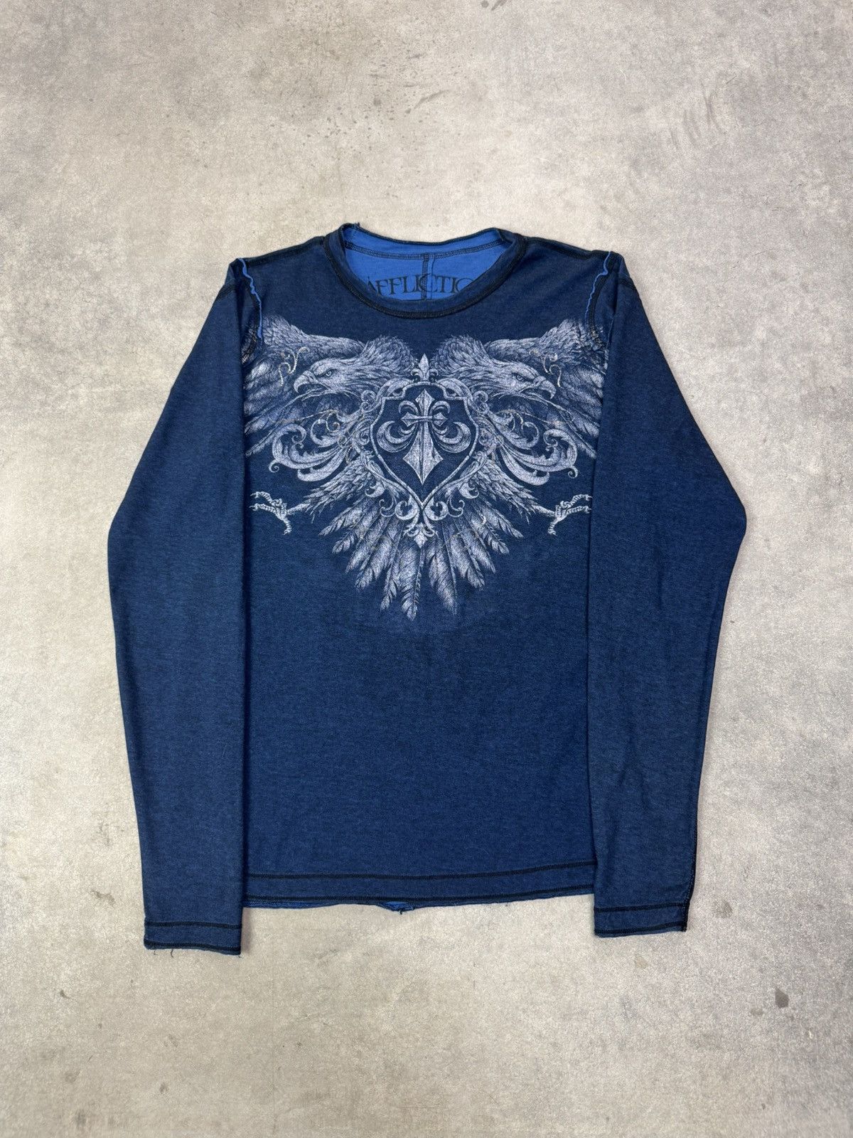 Affliction Vintage Y2K Affliction Reversible Long Sleeve T Shirt Size US L / EU 52-54 / 3 - 7 Thumbnail