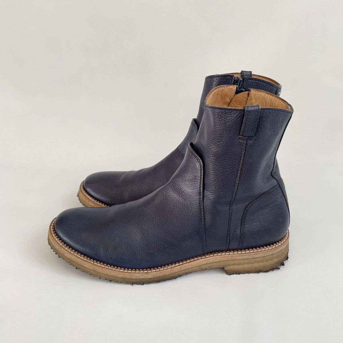 Maison Margiela Dark Blue Leather ‘Engineer Boots’ Size US 10 / EU 43 - 15 Thumbnail